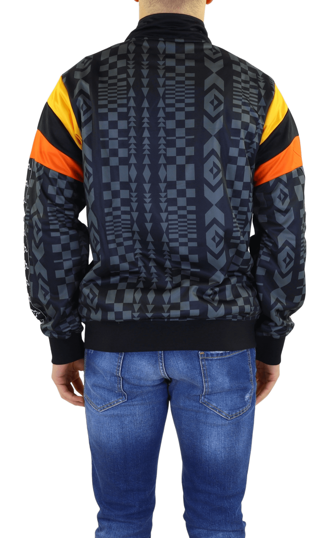 Men Aop Folk Kappa Track Jkt