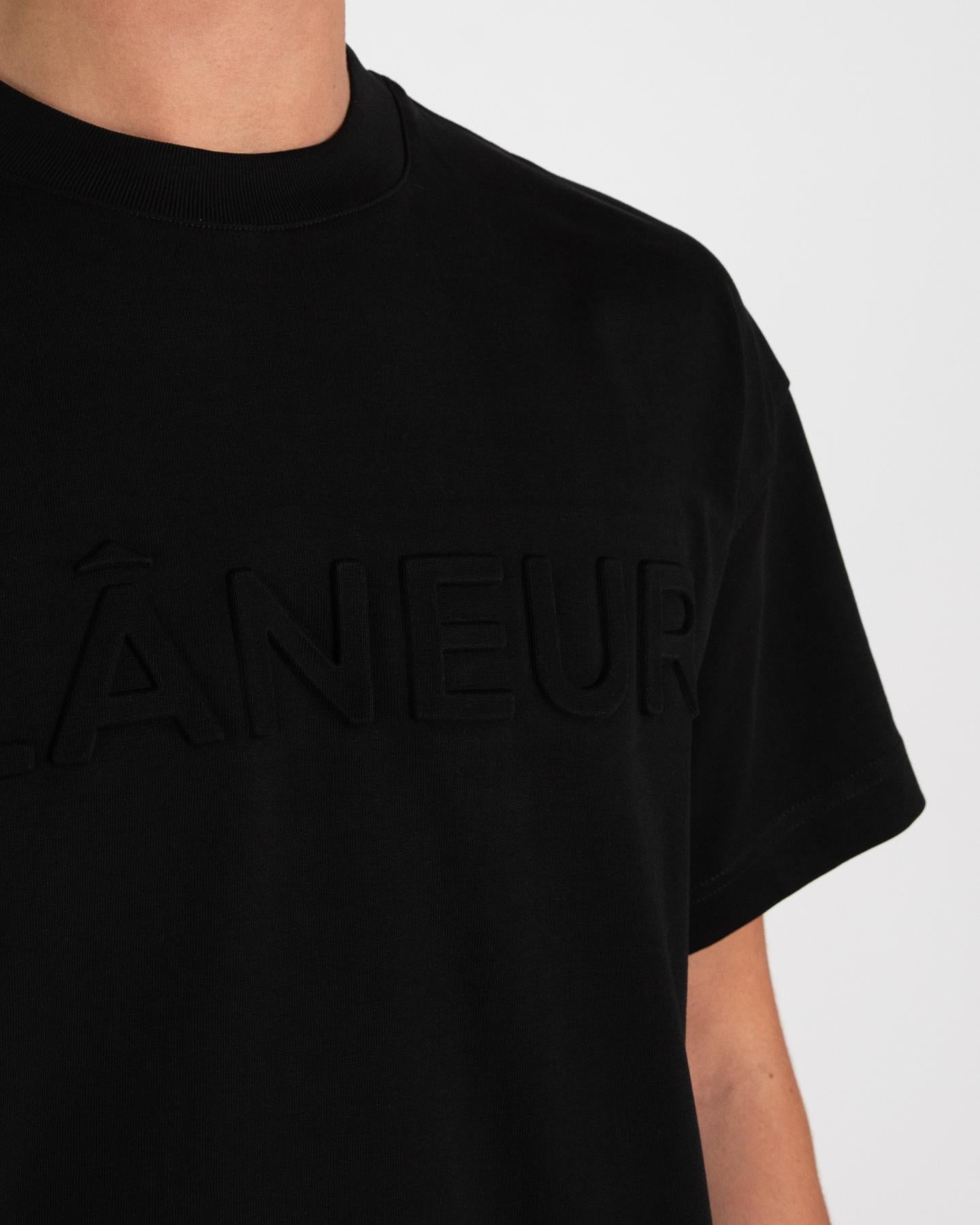 Heren Embossed T-Shirt Black