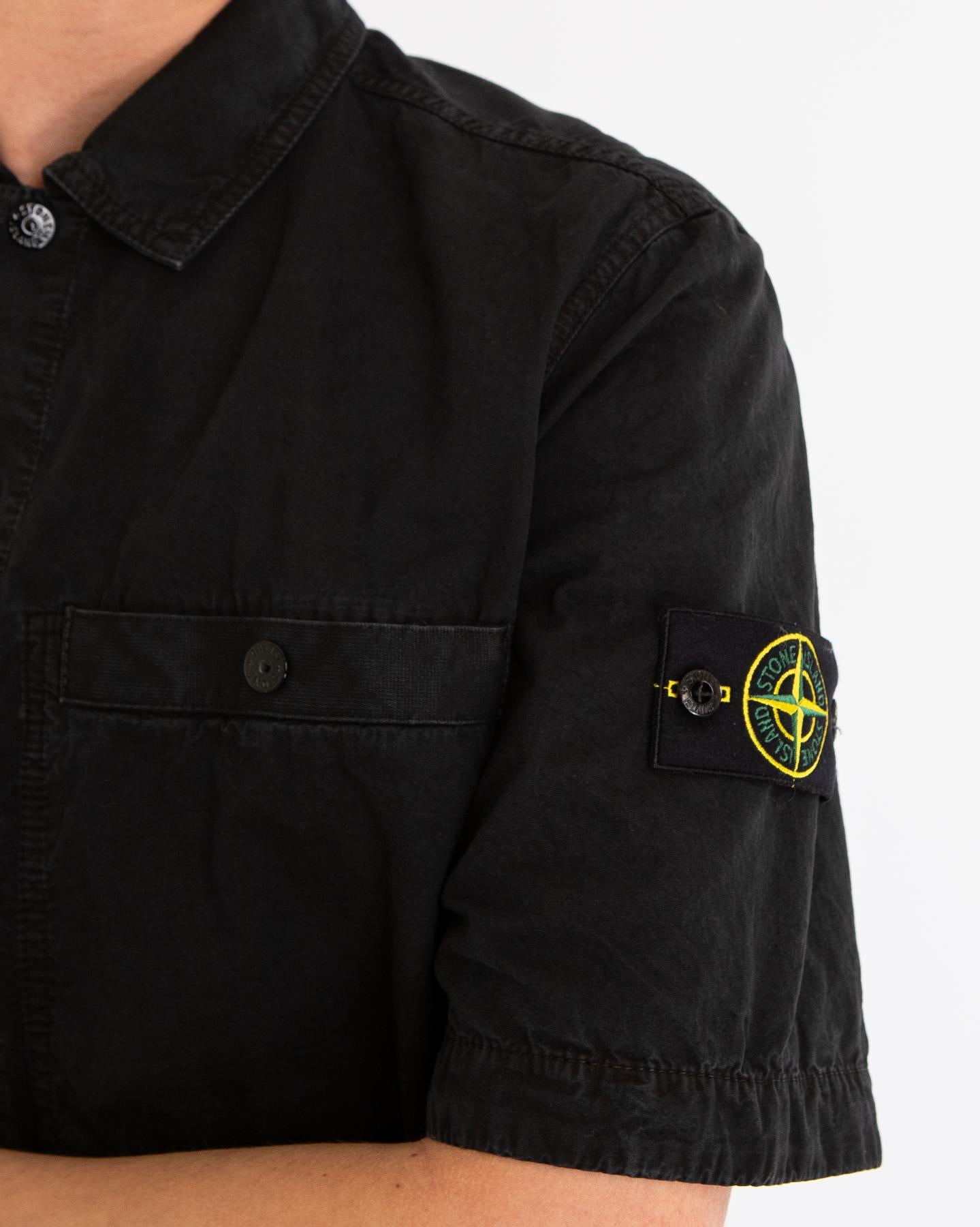 Heren Logopatch Overshirt Zwart