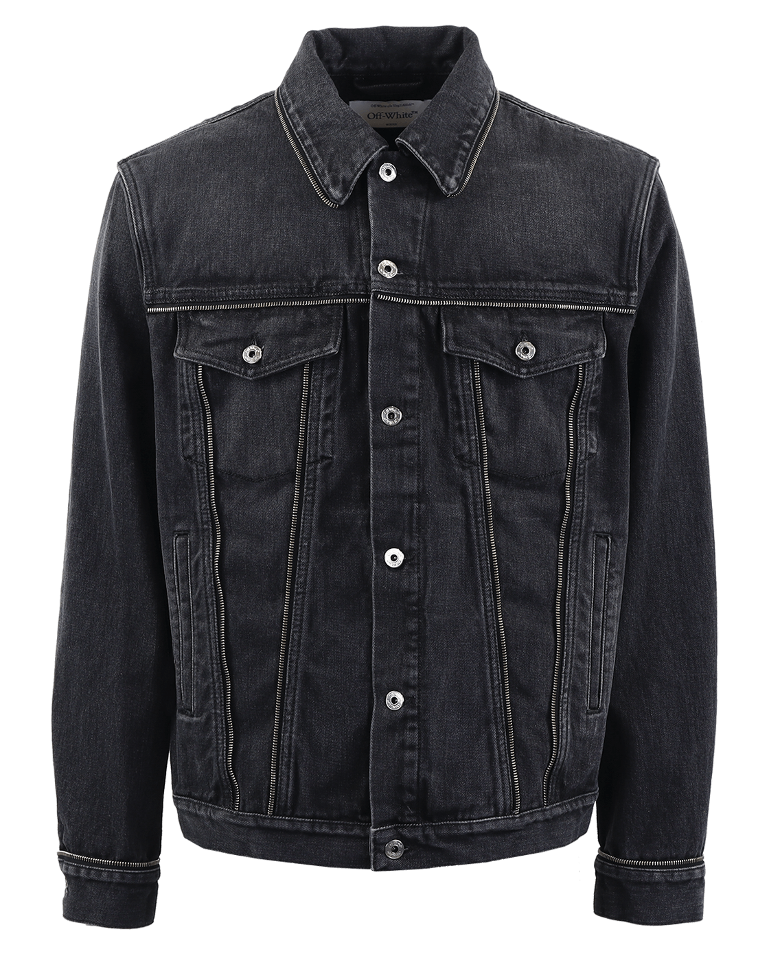 Men Arrow tab zip skate gray