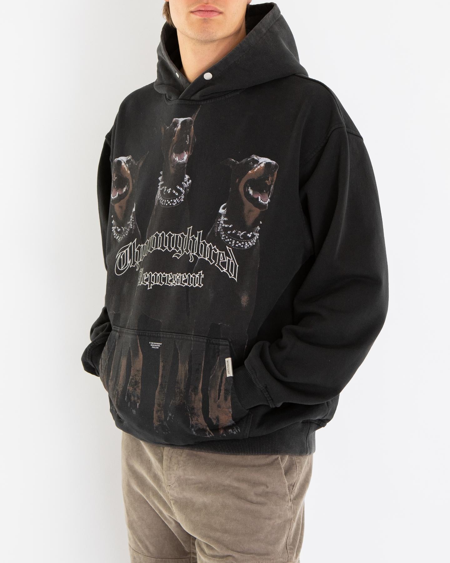 Heren Thoroughbred Hoodie Black