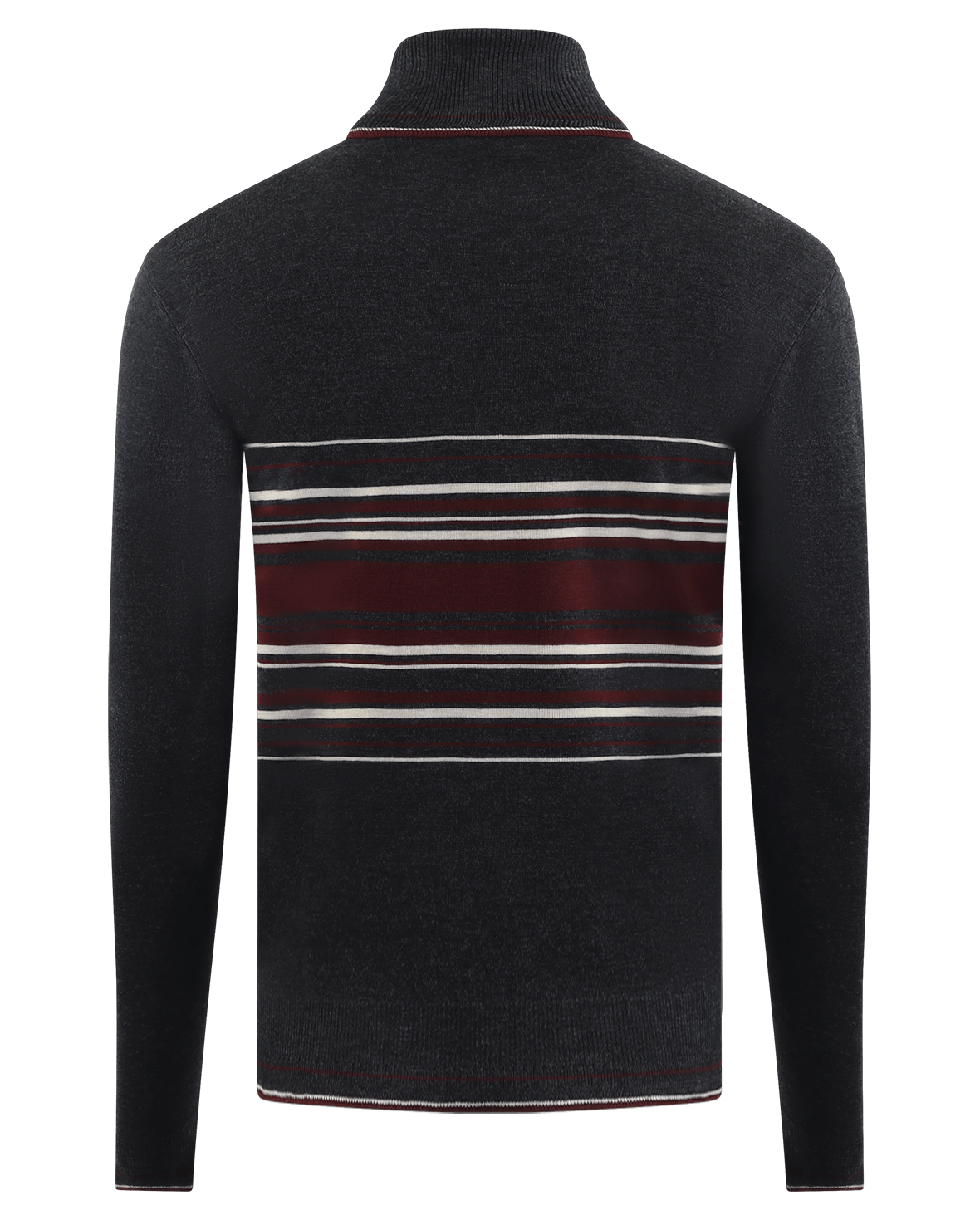 Men Wool Turtle Neck Black/Red