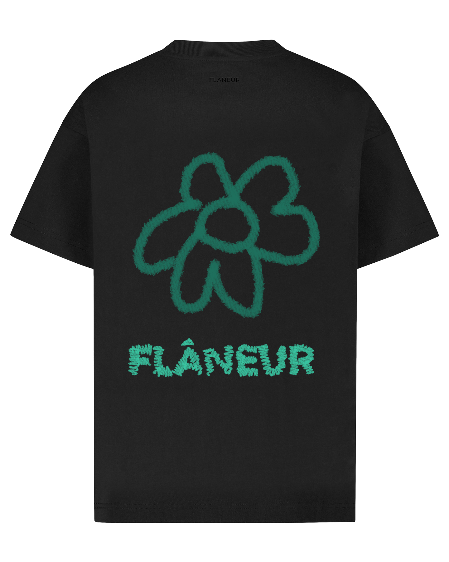 Heren Flower Doodle T-Shirt Black