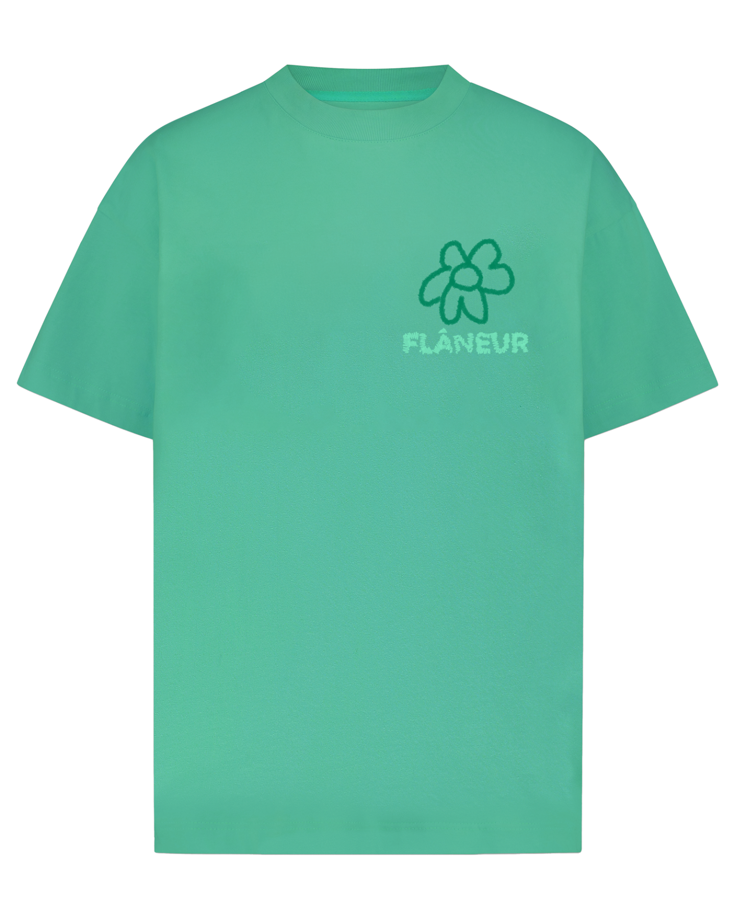 Heren Flower Doodle T-Shirt Green