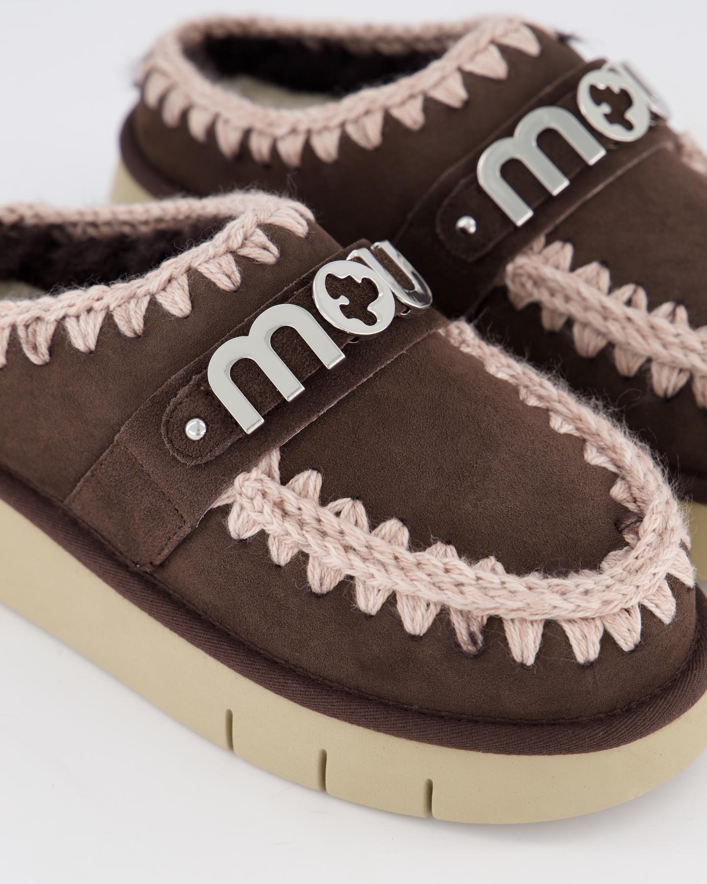 Dames Bounce Clog Logo Mocha