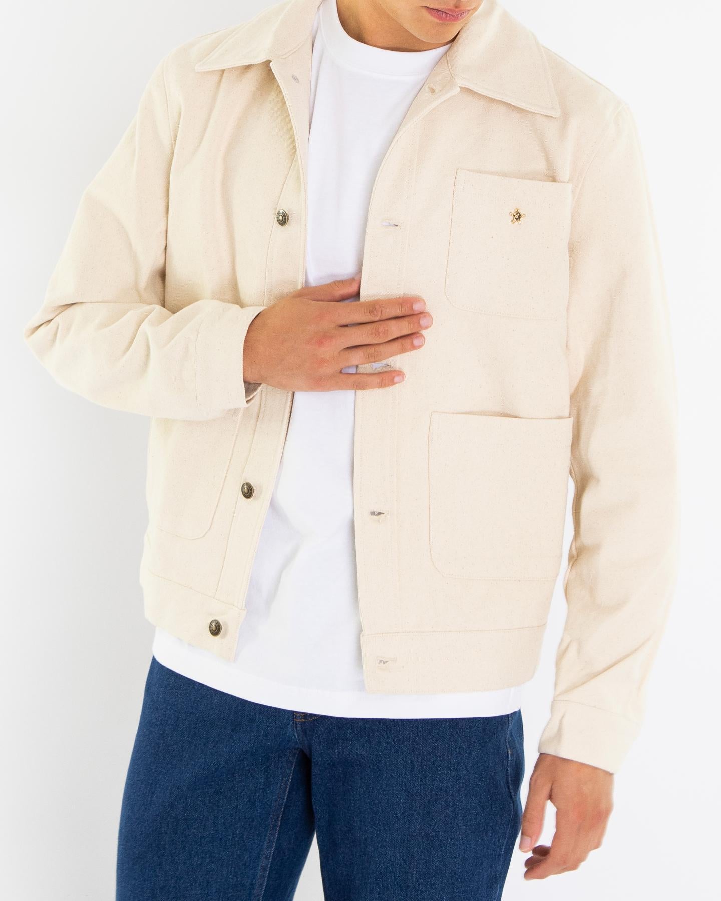 Heren Fitted Heavy Canvas Jacket