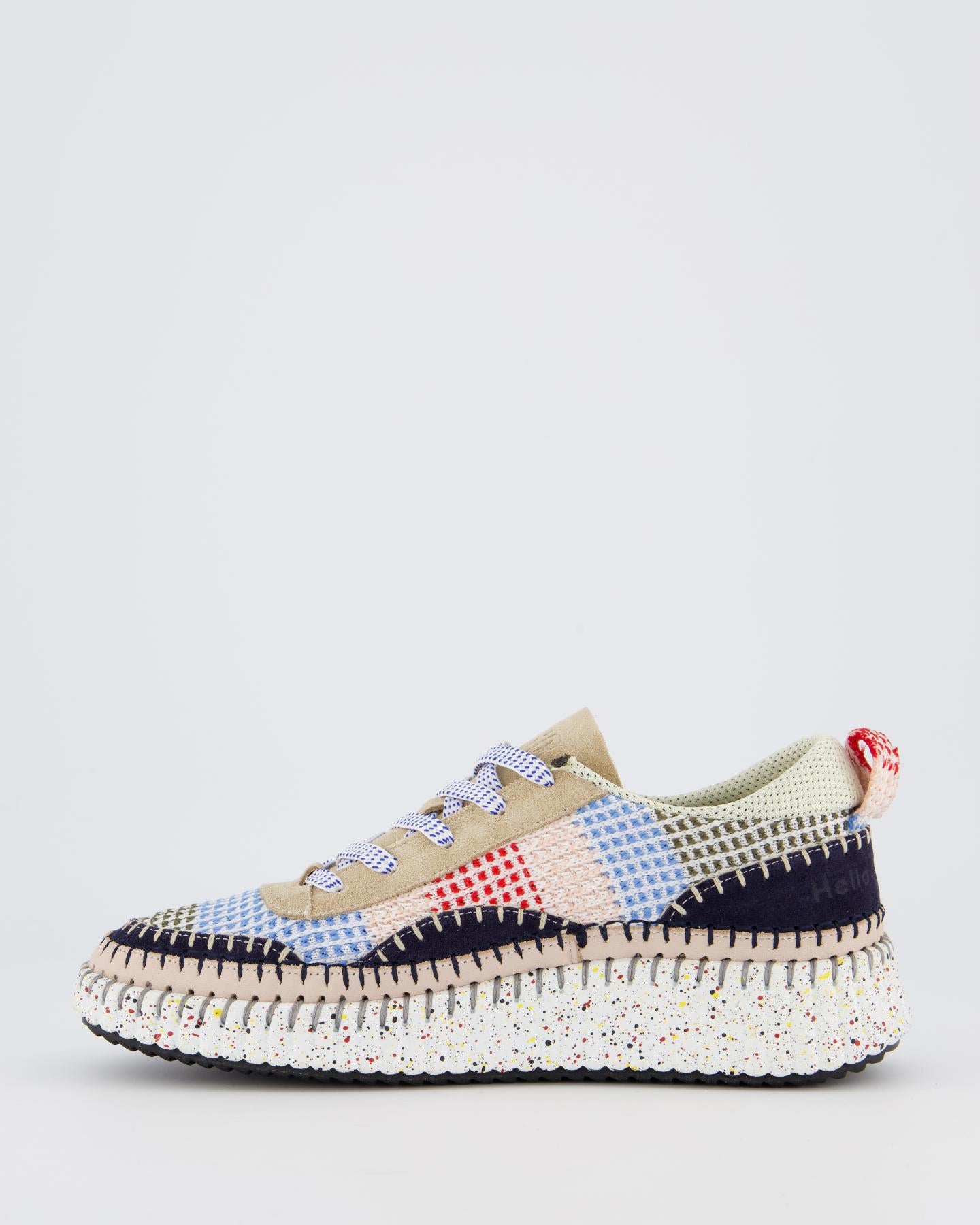 Dames Knitted Feston Sneaker Beige