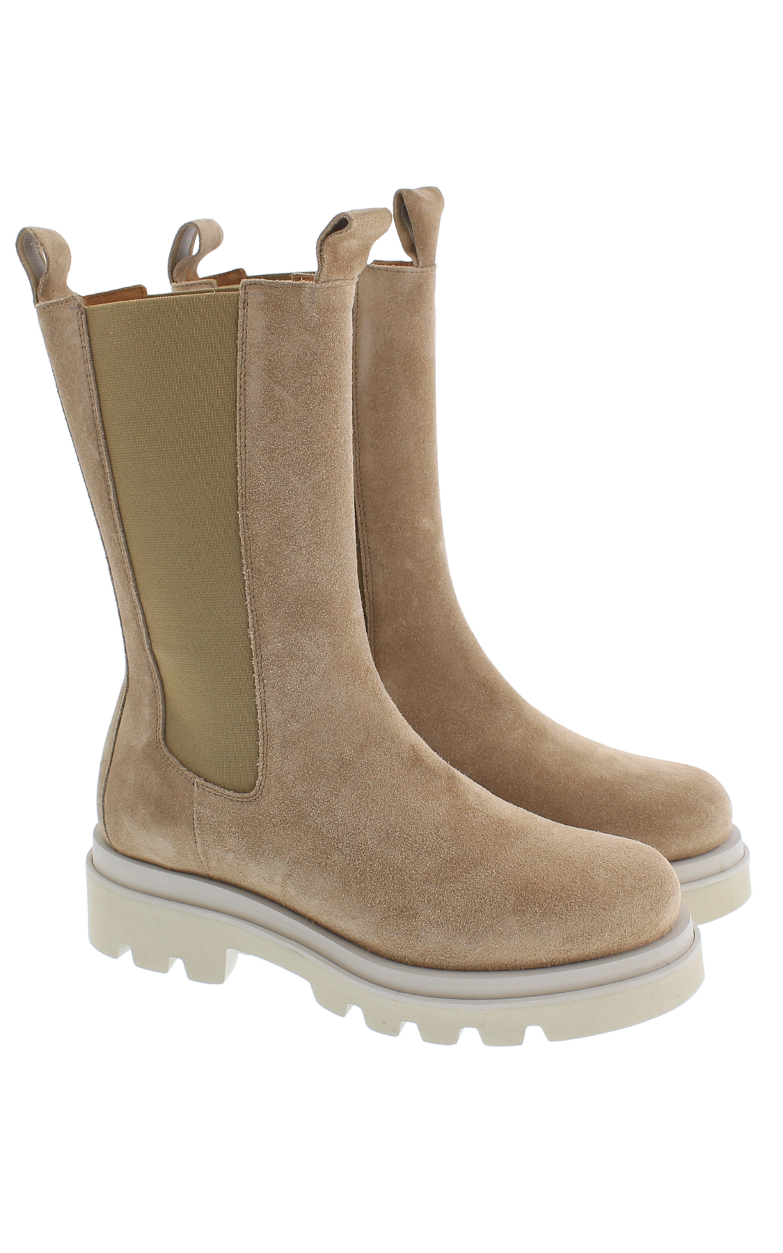 Women Bloque Beige High Chelsea