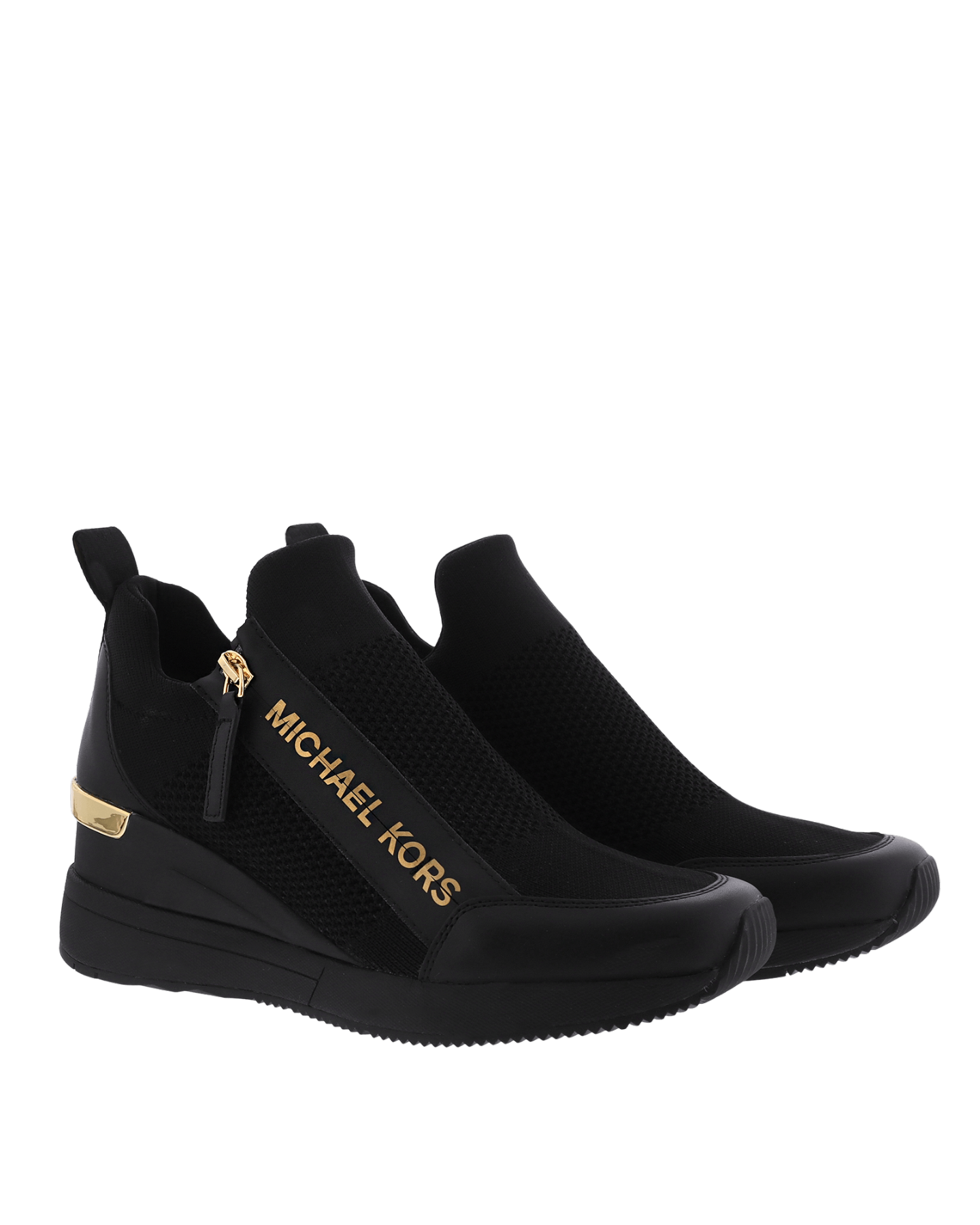 Women Willis Wedge Sneaker Black/Gold