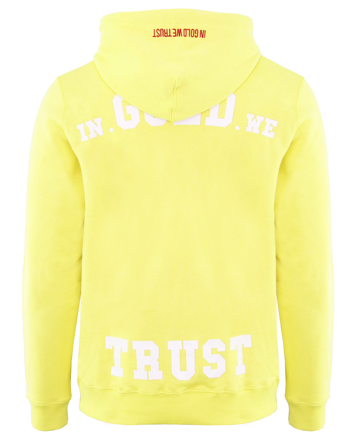 In gold we trust white online hoodie