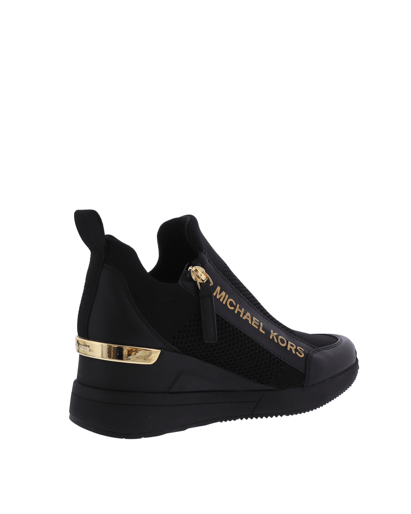 Women Willis Wedge Sneaker Black/Gold