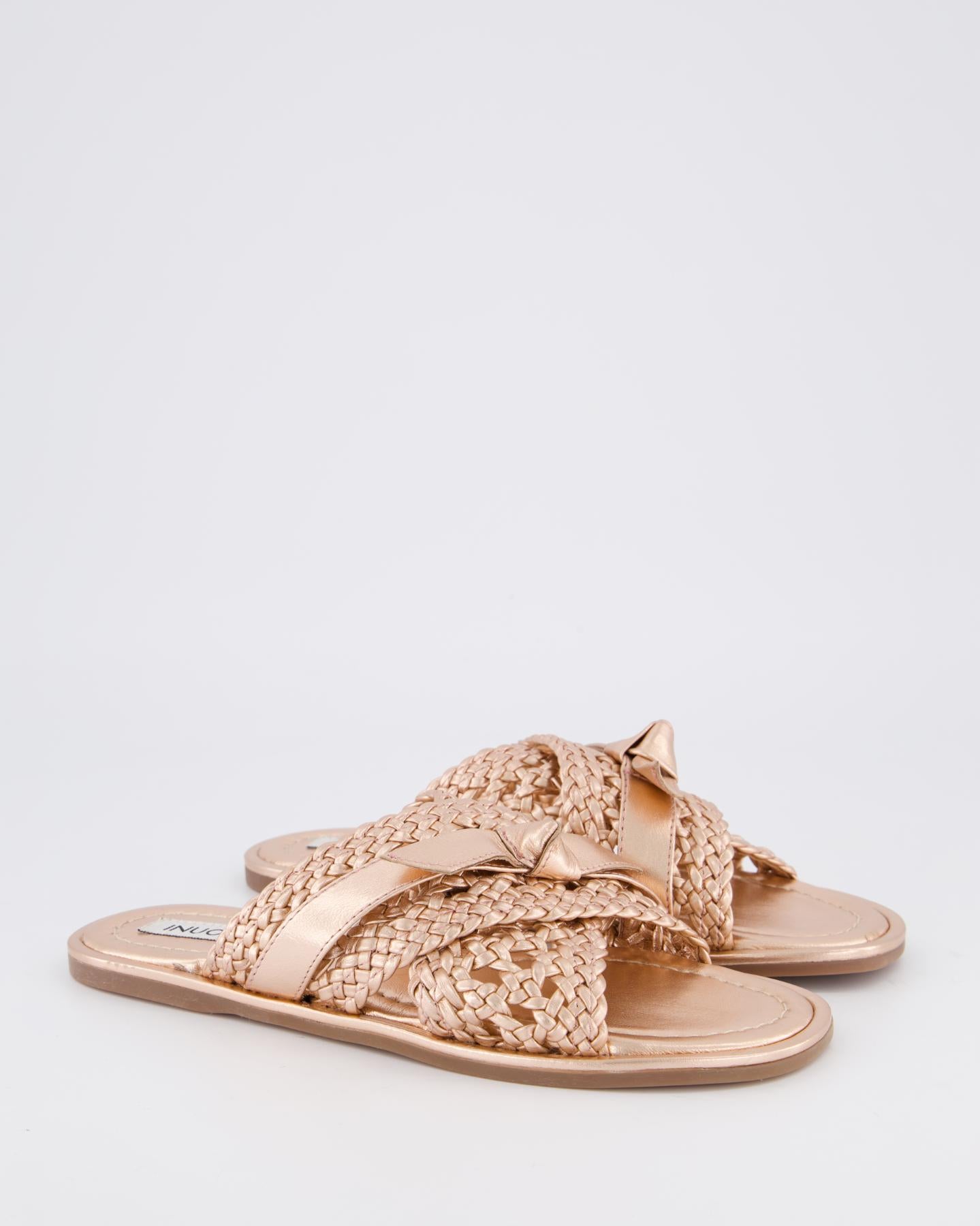 Dames Braided Slipper Roze Goud