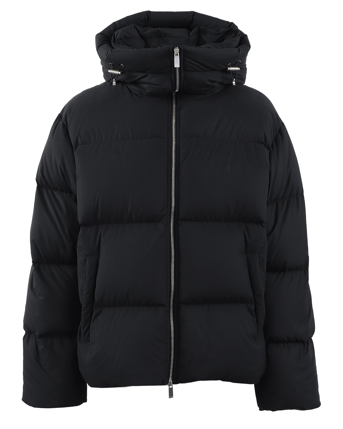 Off-White Men's Patch Arrow Down Puffer in Black | Size Medium | 23AOMEJ006F23FAB001 Color 1010