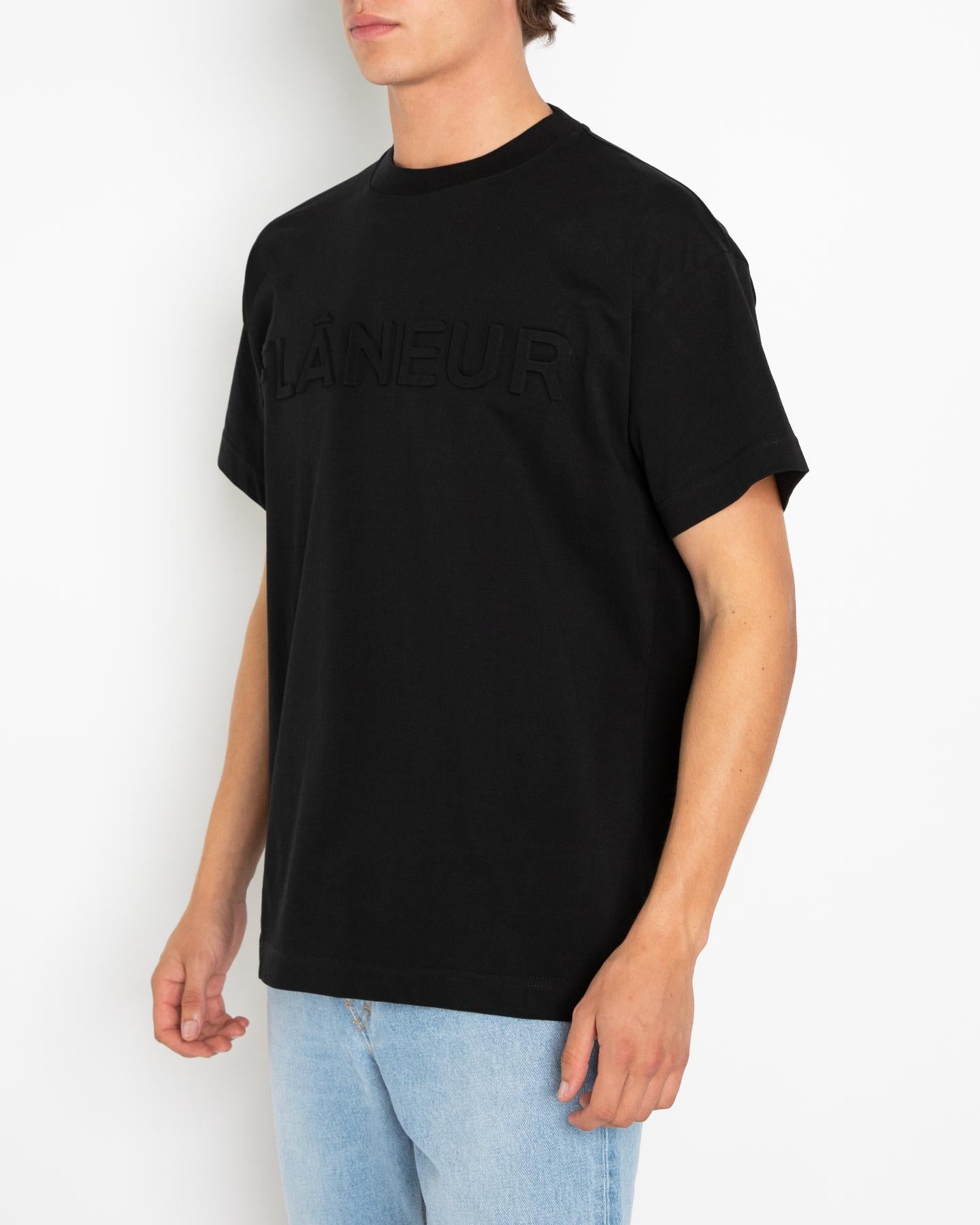 Heren Embossed T-Shirt Black