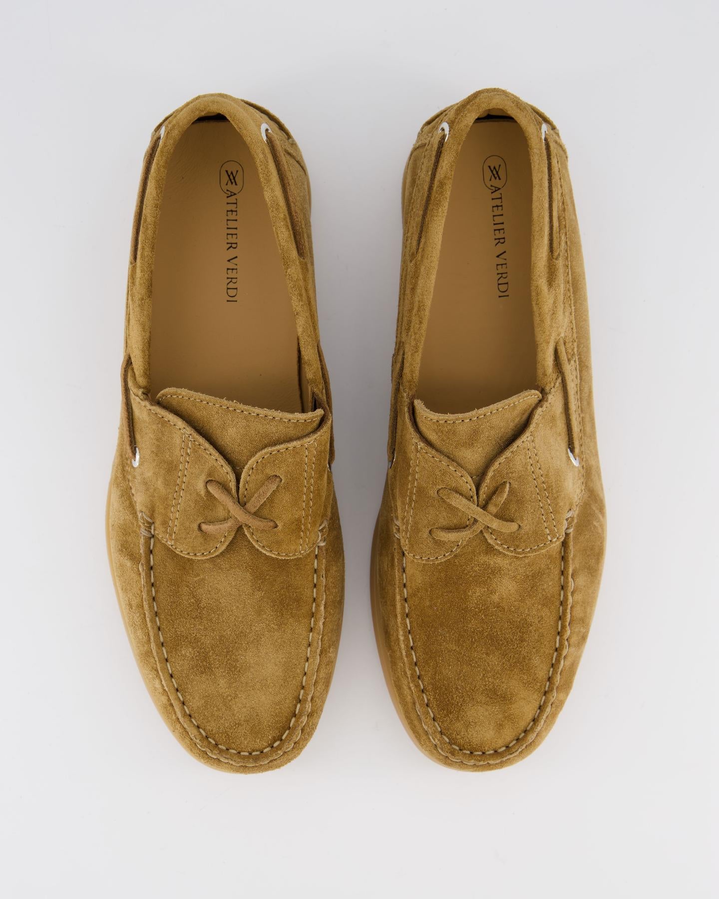 Heren Suede Boatshoe Bruin