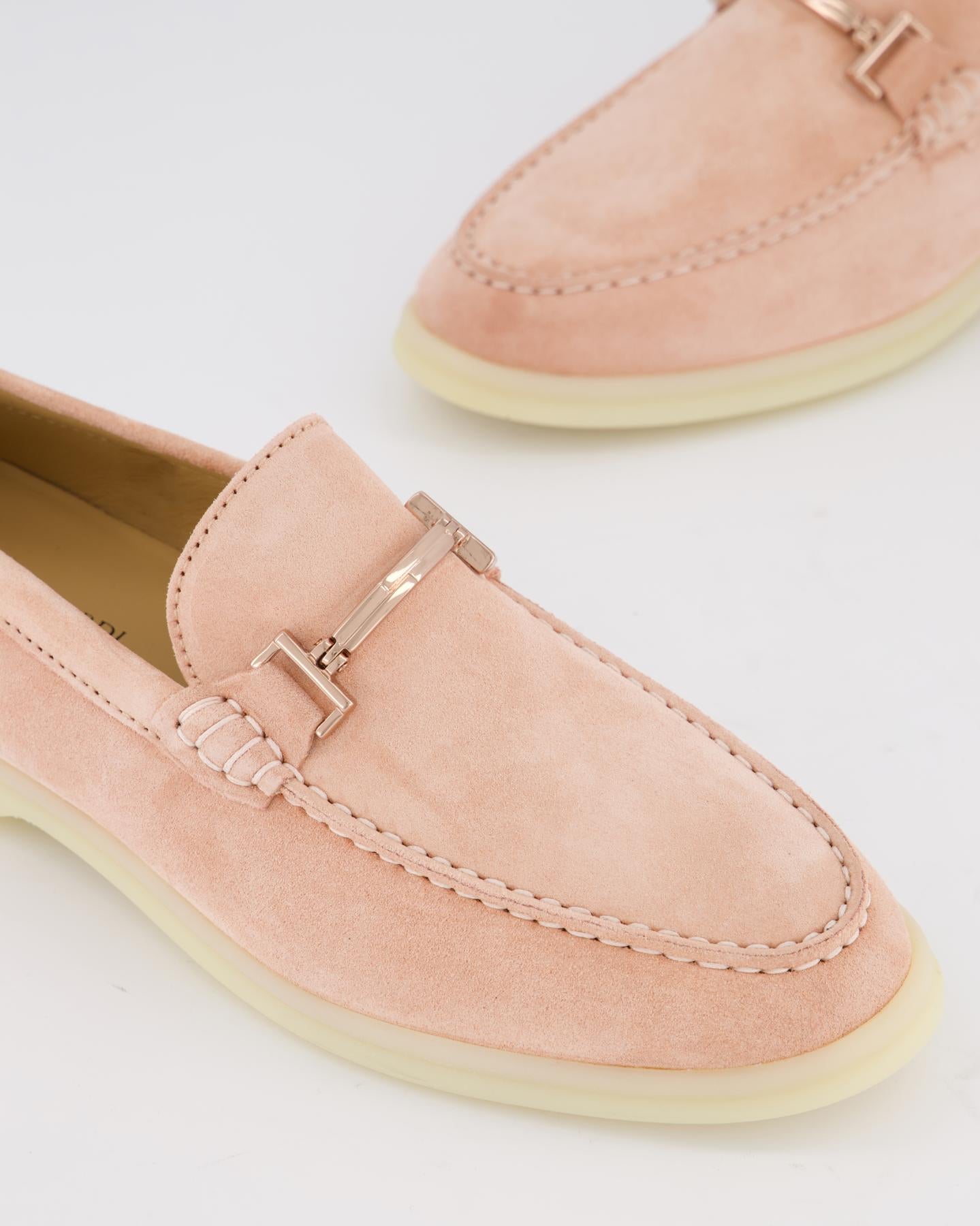 Dames Peach Cameo Loafer Roze