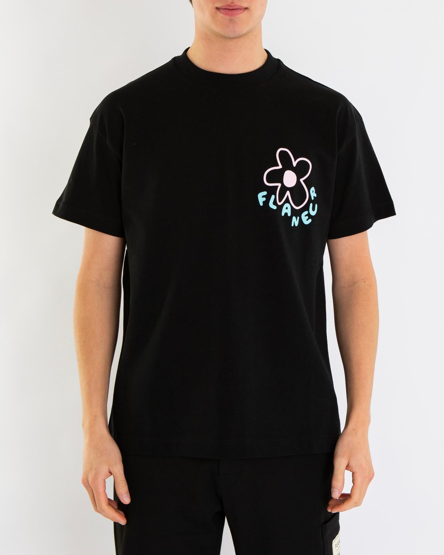 Heren Blossom T-Shirt Zwart/Roze