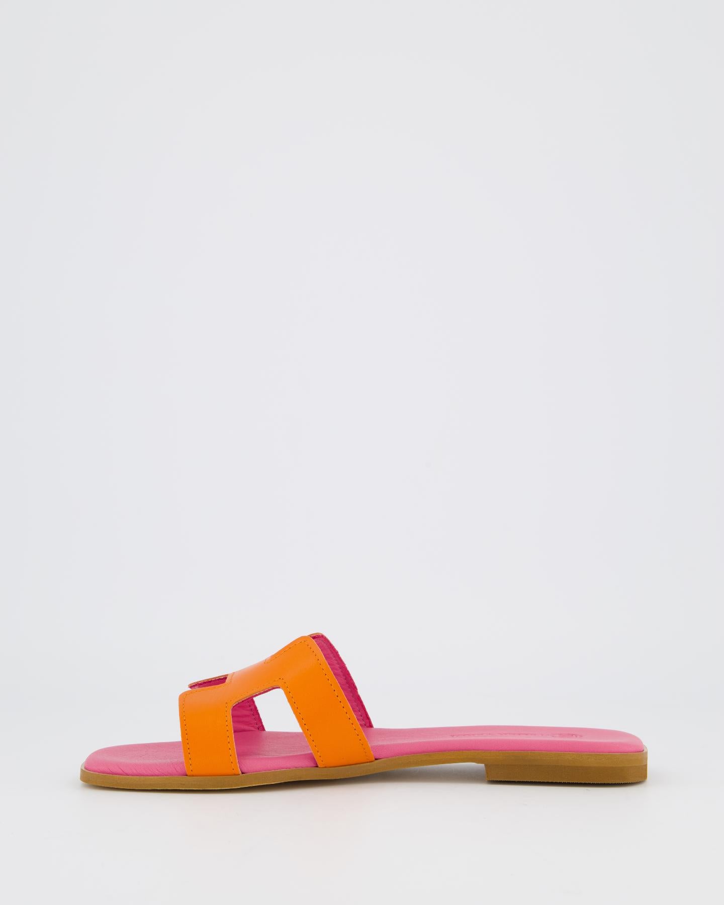 Dames Joy Slippers Oranje/Fuxia