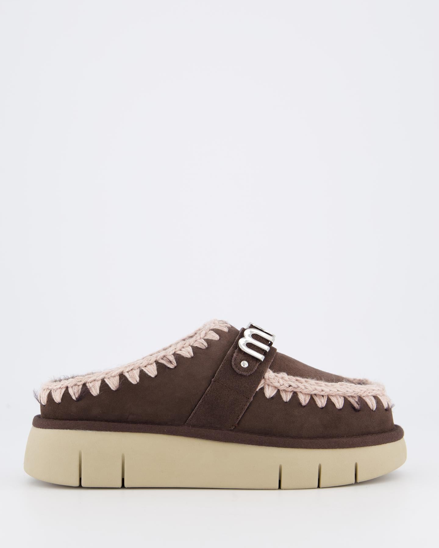 Dames Bounce Clog Logo Mocha