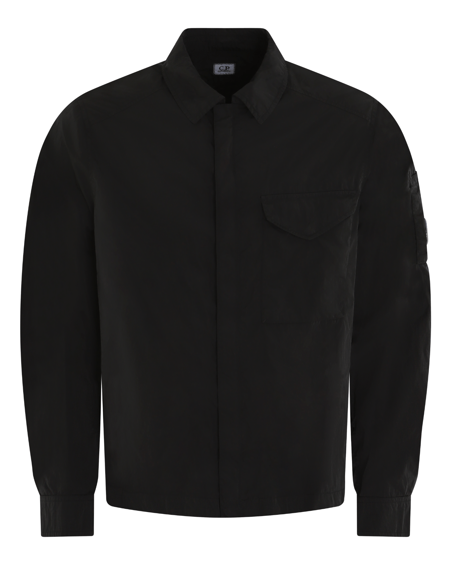 C.P.Company Heren Chrome - R Zip Overshirt Zwart - Eleganza.nl