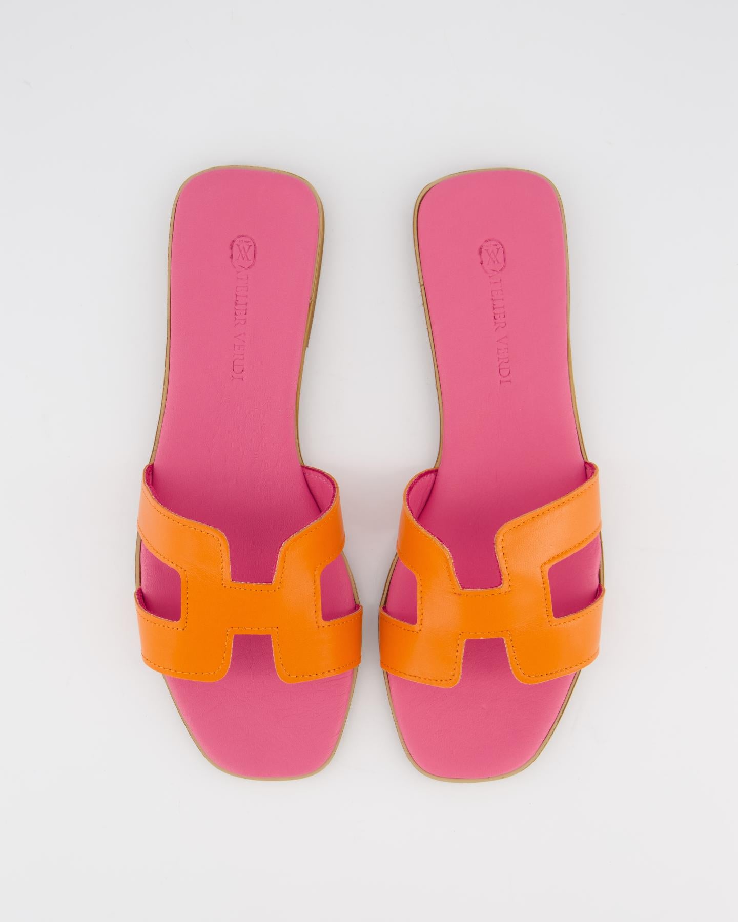 Dames Joy Slippers Oranje/Fuxia