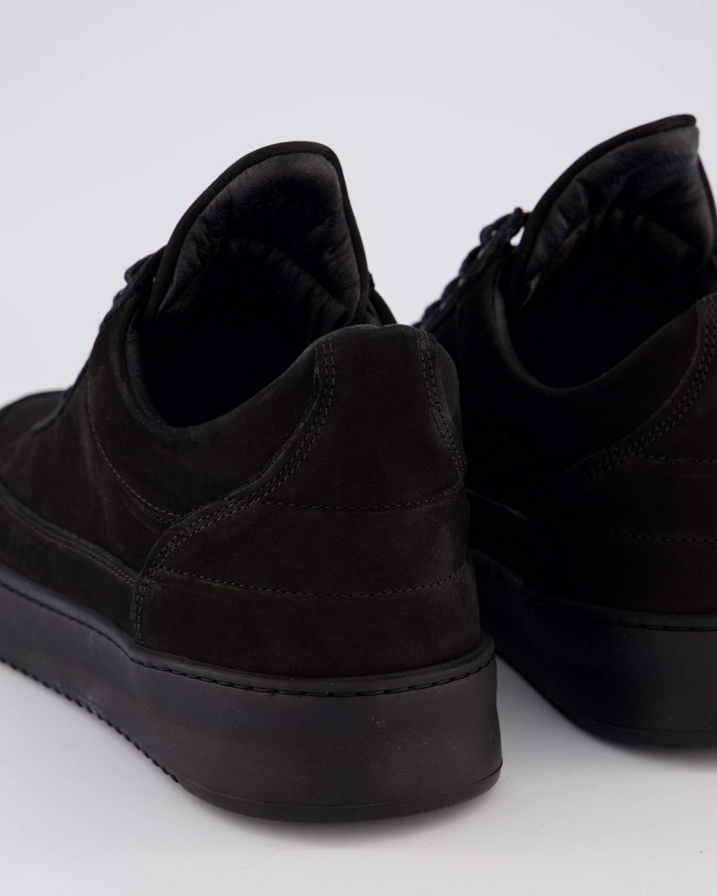 Men Low Top Ripple Nubuck Black