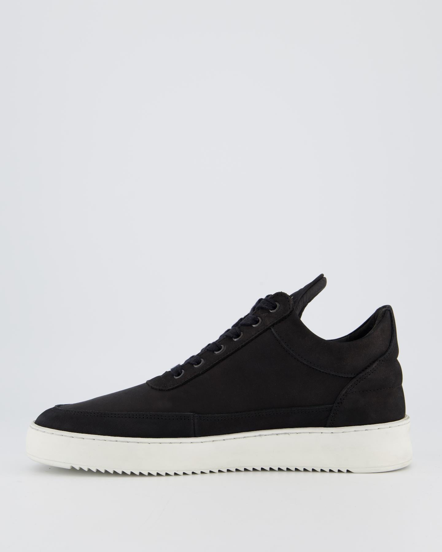 Men Low Top Ripple Nubuck Black