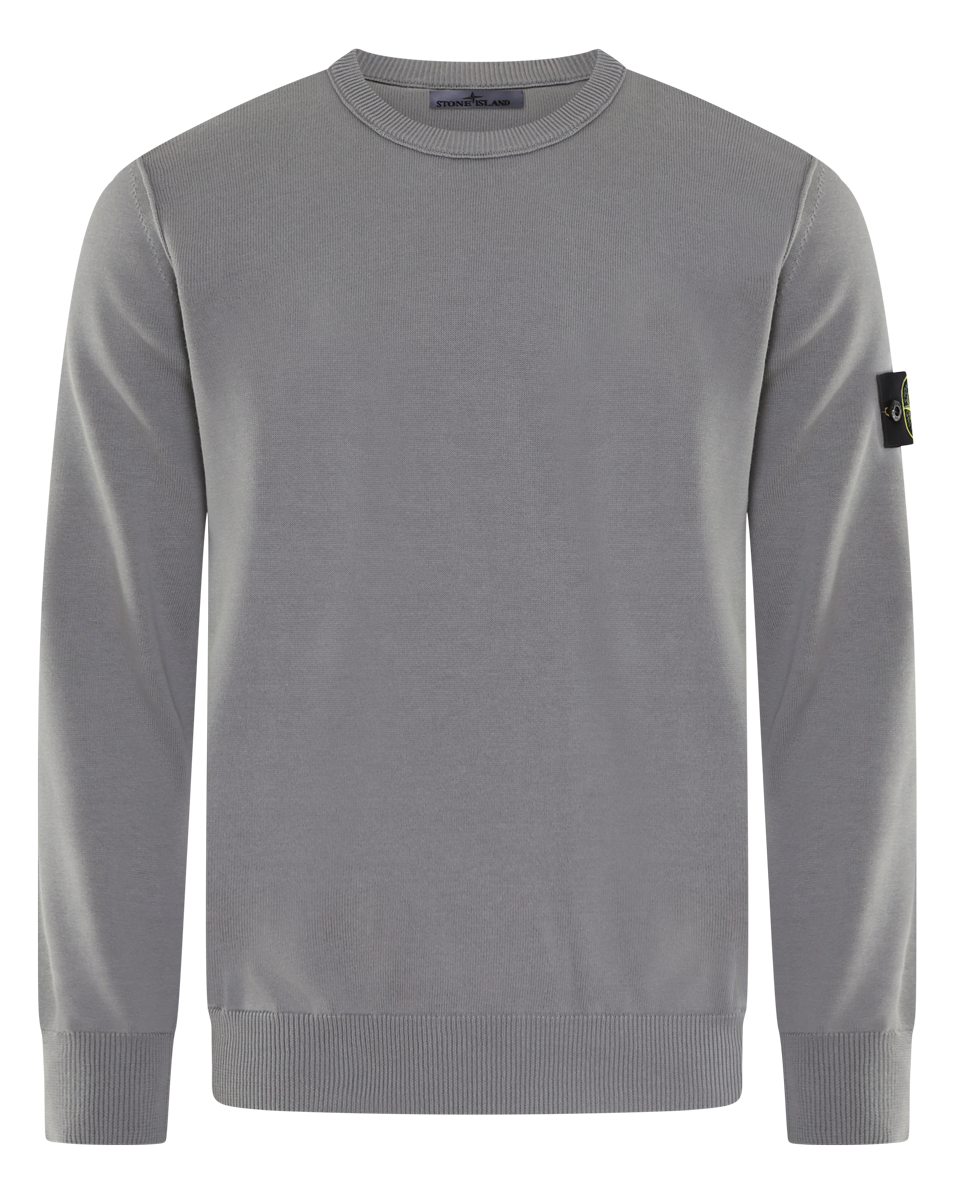 Heren Logopatch Crew Neck Blauw