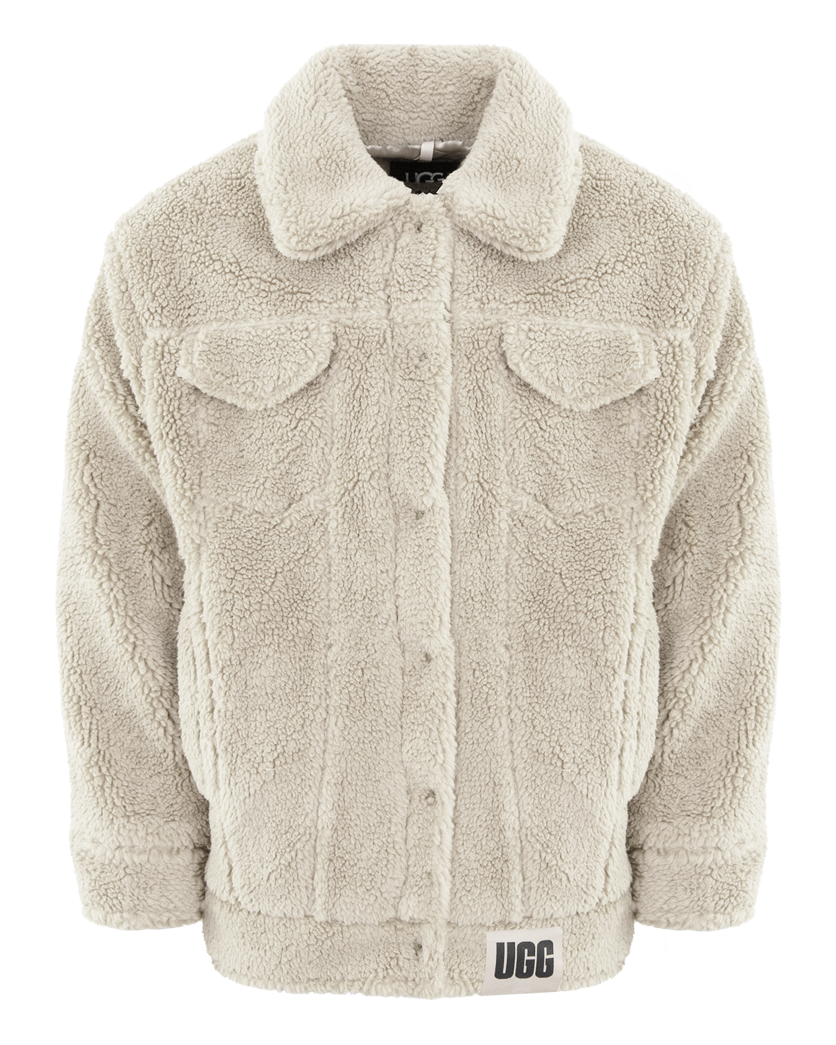 Women Sherpa Trucker Jacket Natural