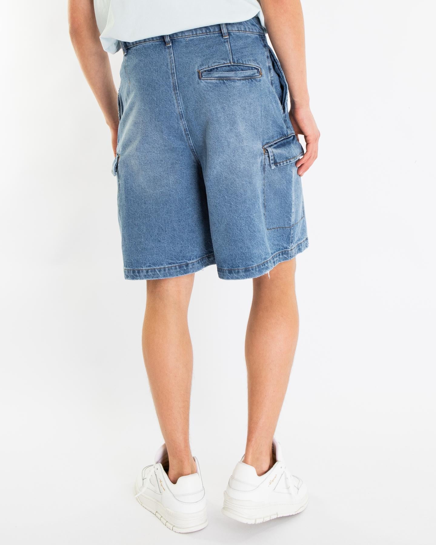 FLÂNEUR Heren Cargo Shorts Jeans Blauw - Eleganza.nl