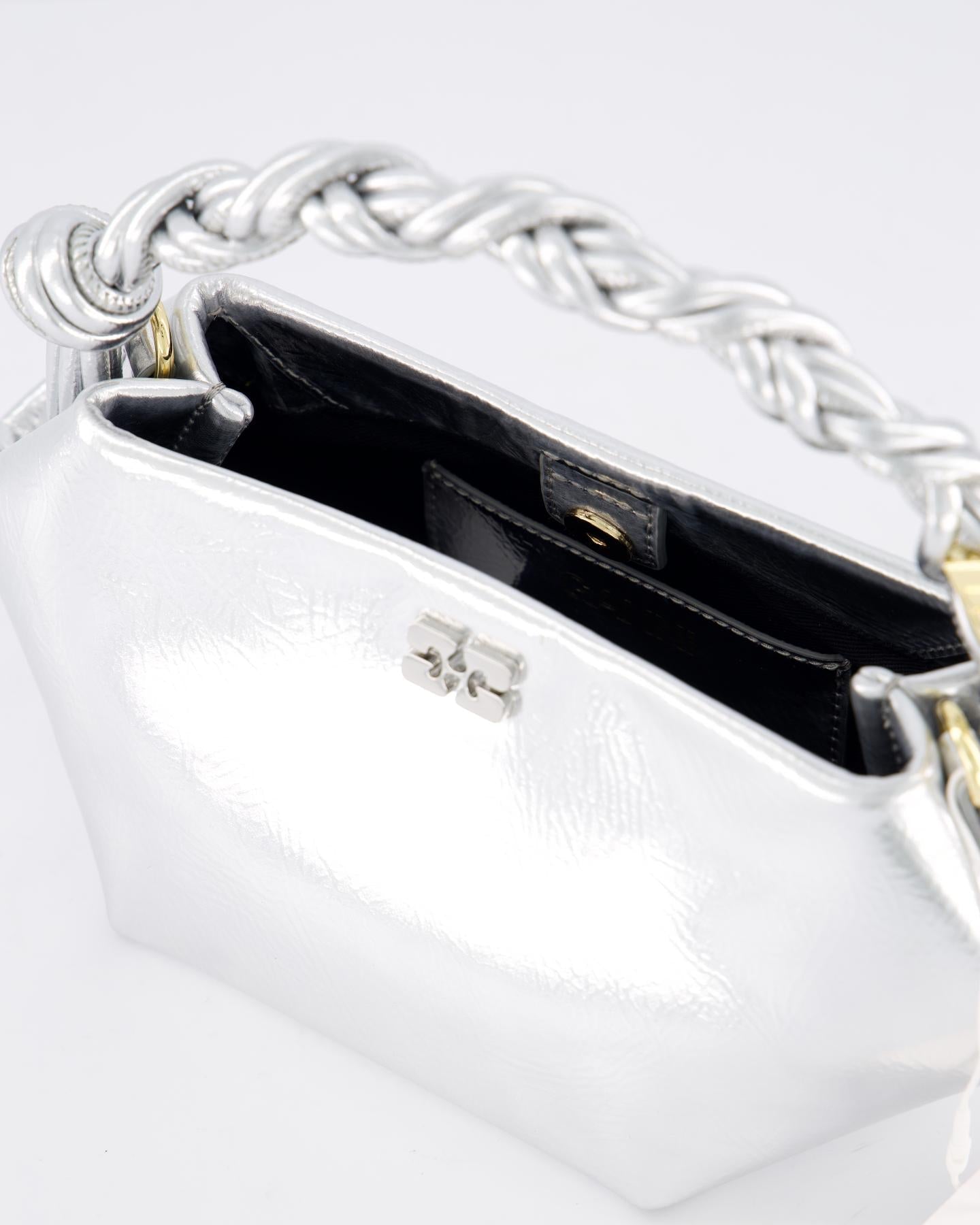 Ganni Dames Bou Bag Mini Metallica - Eleganza.nl