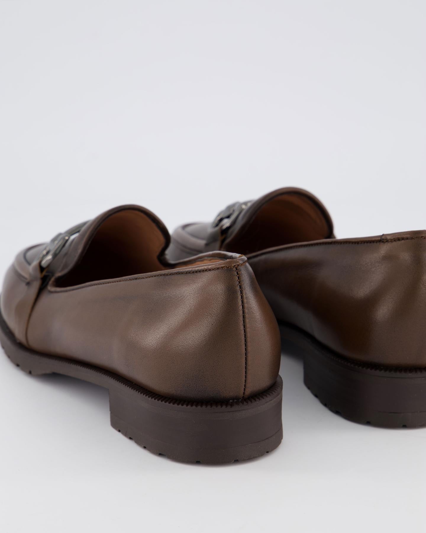 Gibaldi Dames Bianca Di Loafer Bruin - Eleganza.nl