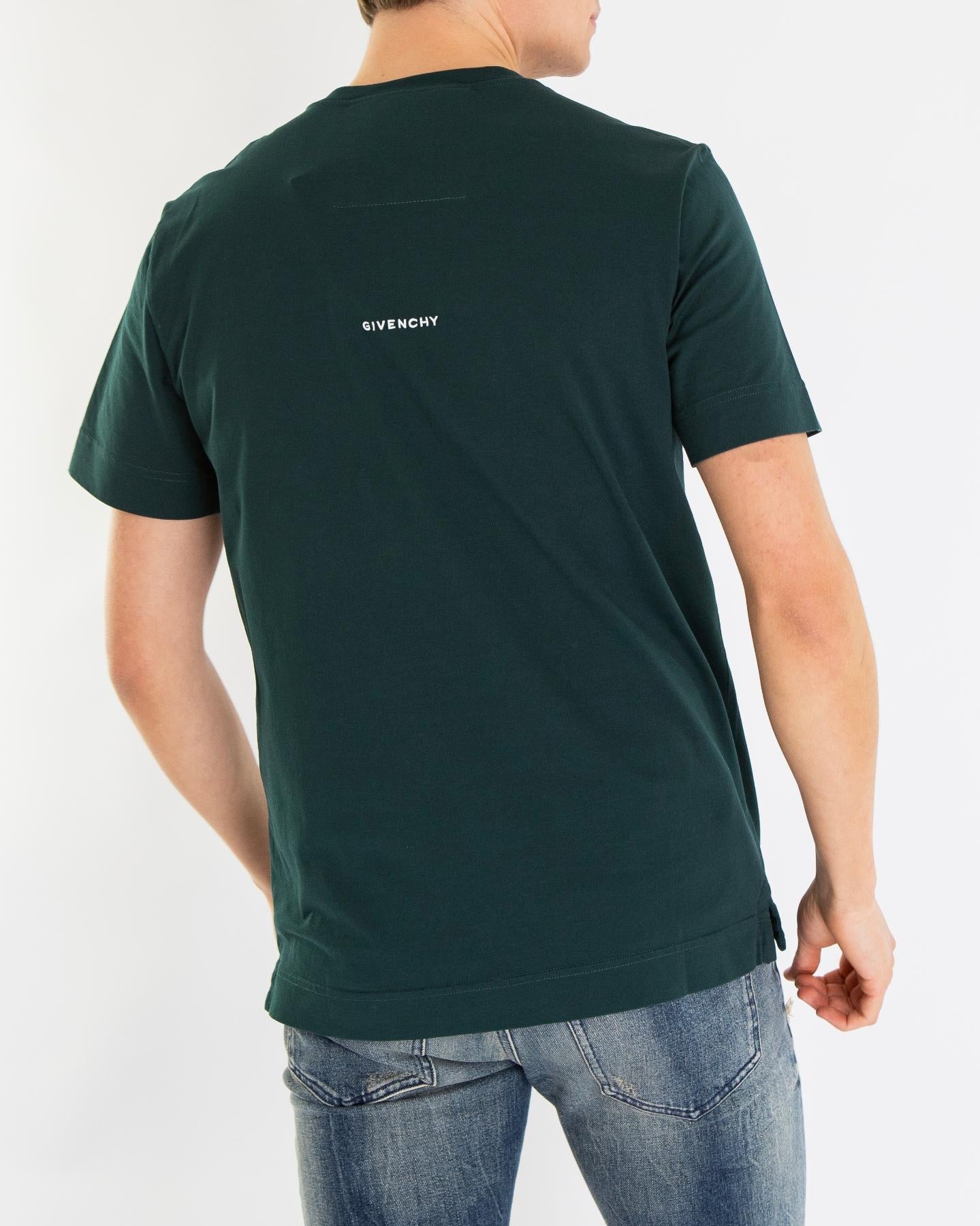 Givenchy Heren Small 4G embleem T-Shirt Groen - Eleganza.nl