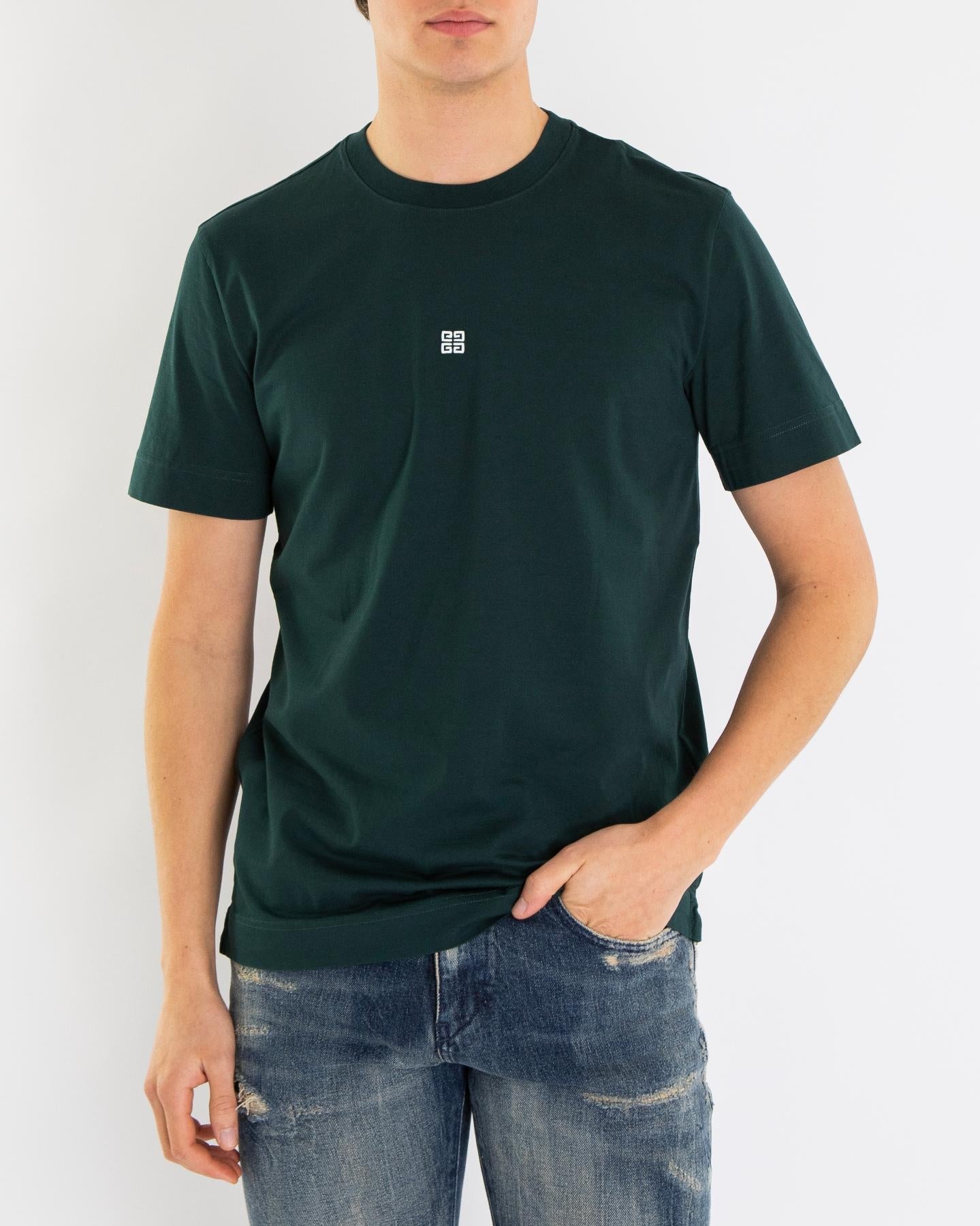 Givenchy Heren Small 4G embleem T-Shirt Groen - Eleganza.nl