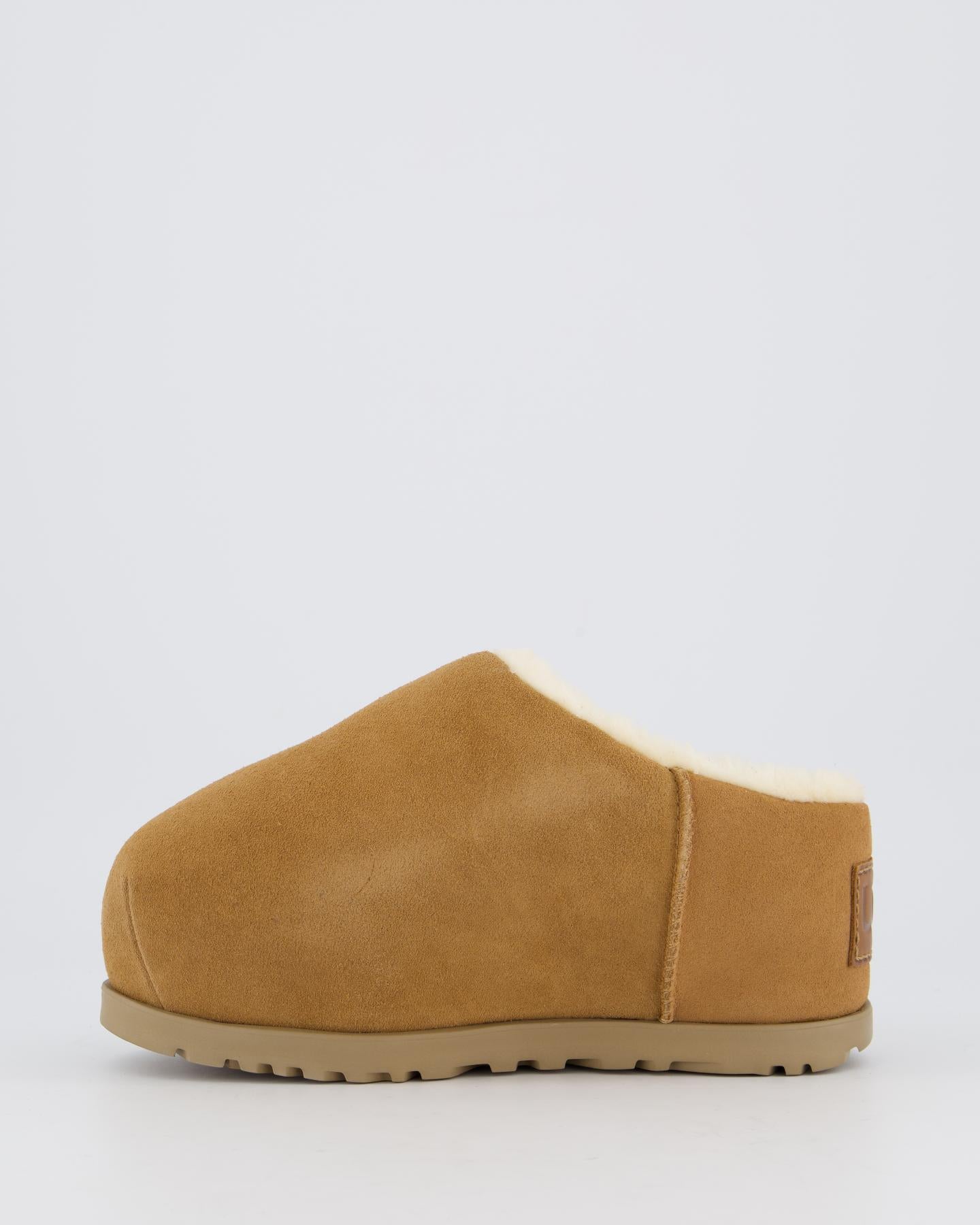 Dames Pumped Slide Chestnut