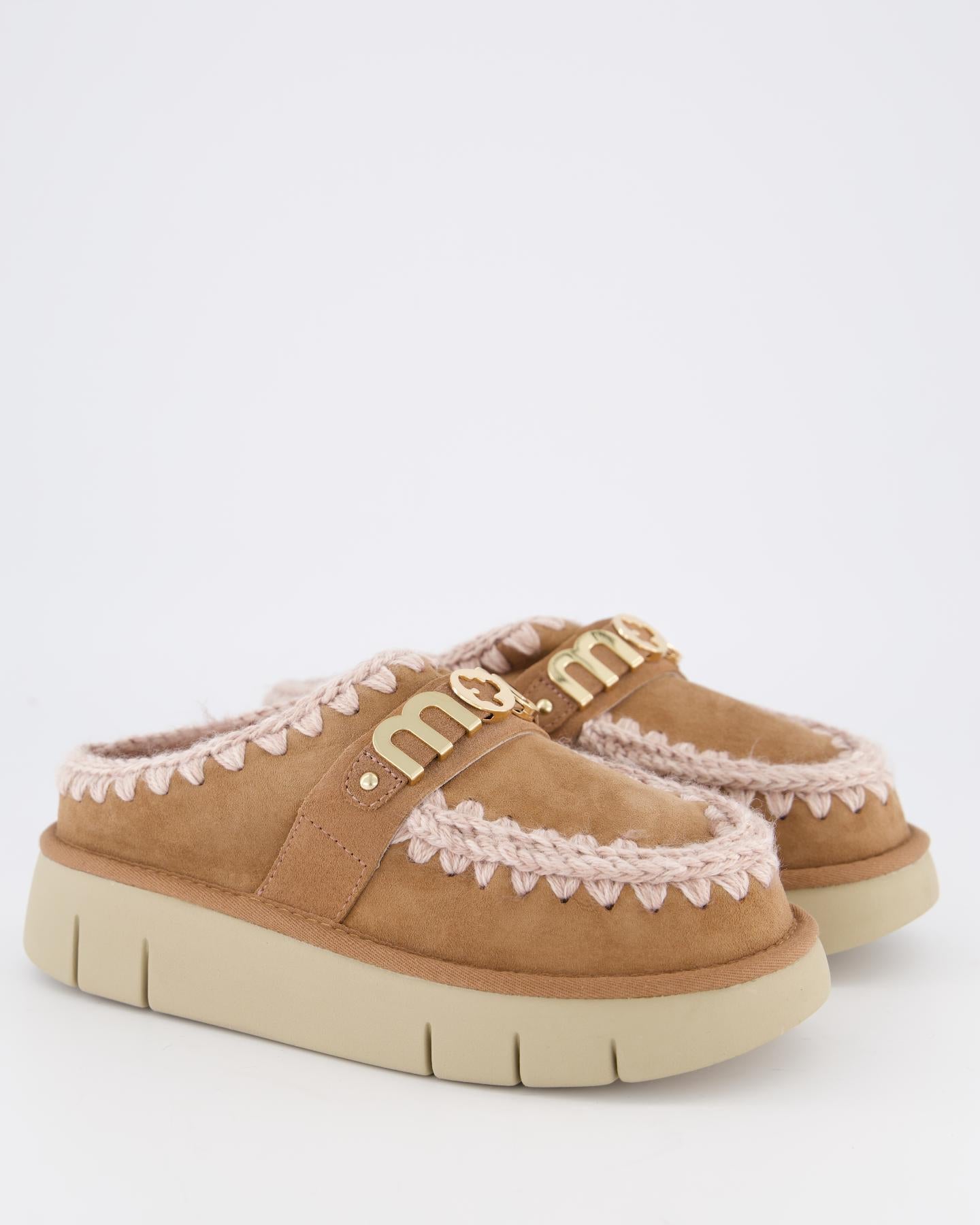 Dames Bounce Clog Logo Pink Brown