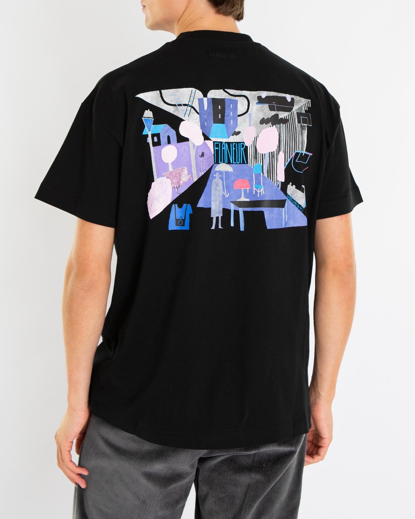 Heren Upside Down T-Shirt Black