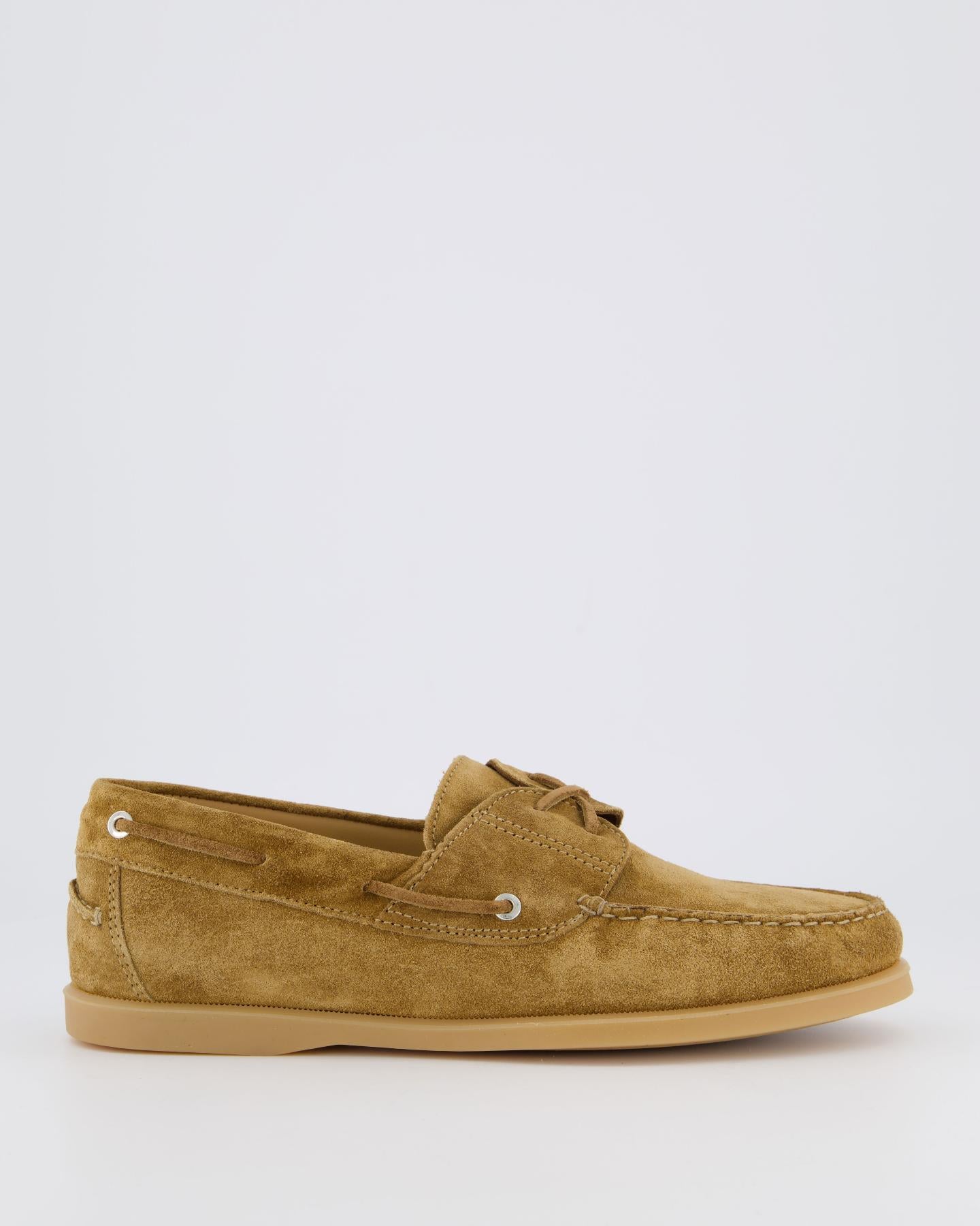 Heren Suede Boatshoe Bruin