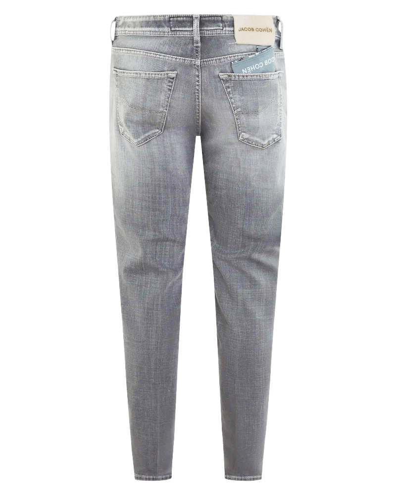 Jacob Cohen Heren Slim Cropped/CarrotJeans Grijs - Eleganza.nl