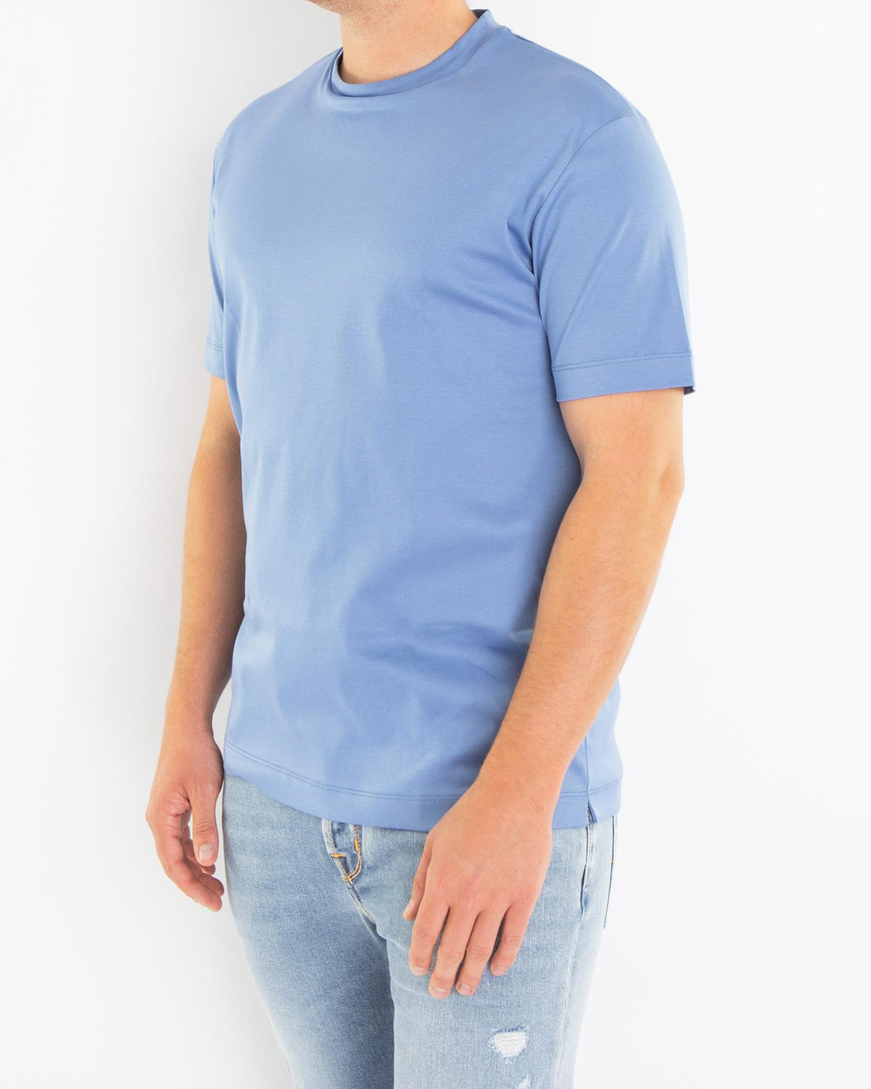 Heren Interlock Supima T-Shirt Blauw