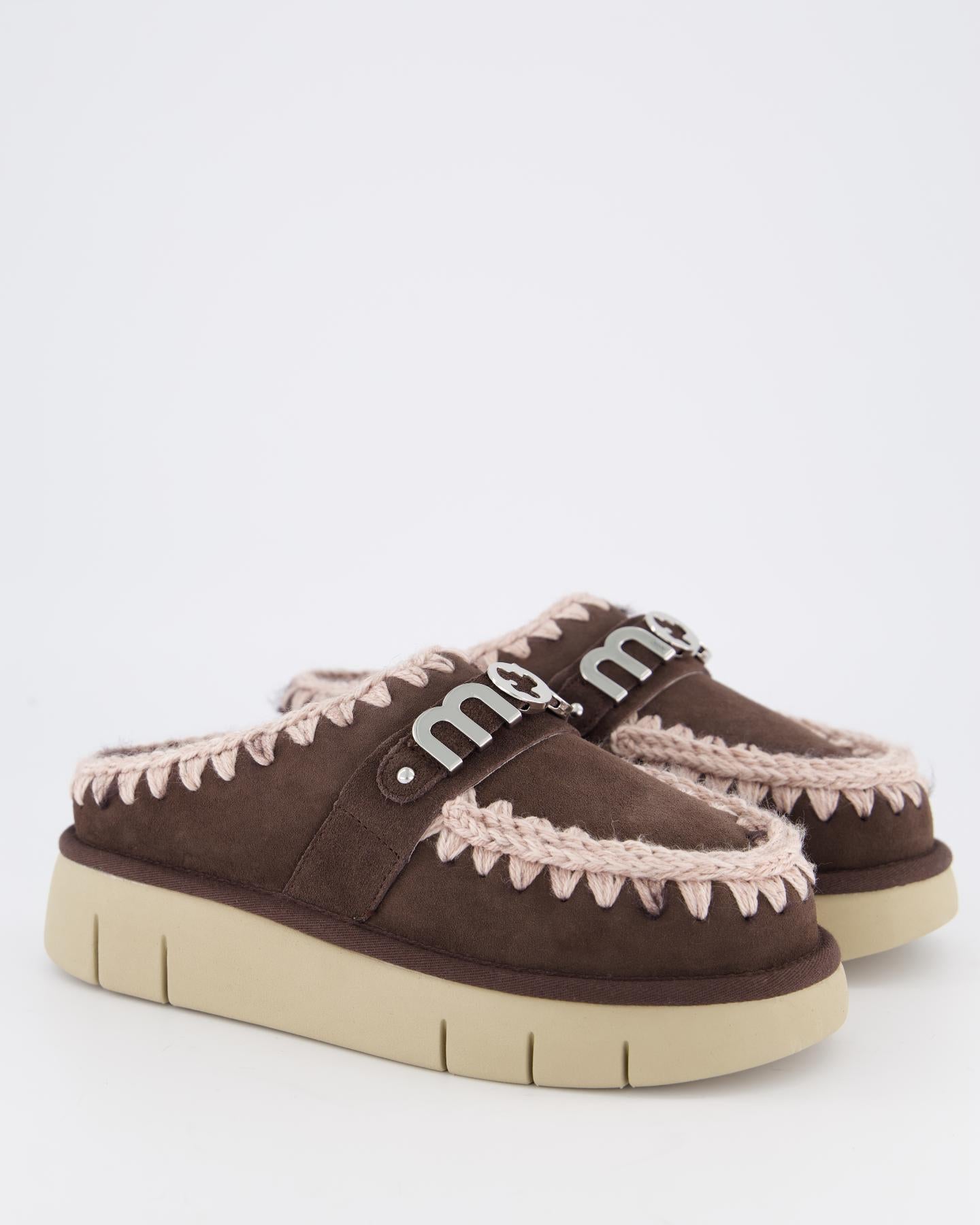 Dames Bounce Clog Logo Mocha