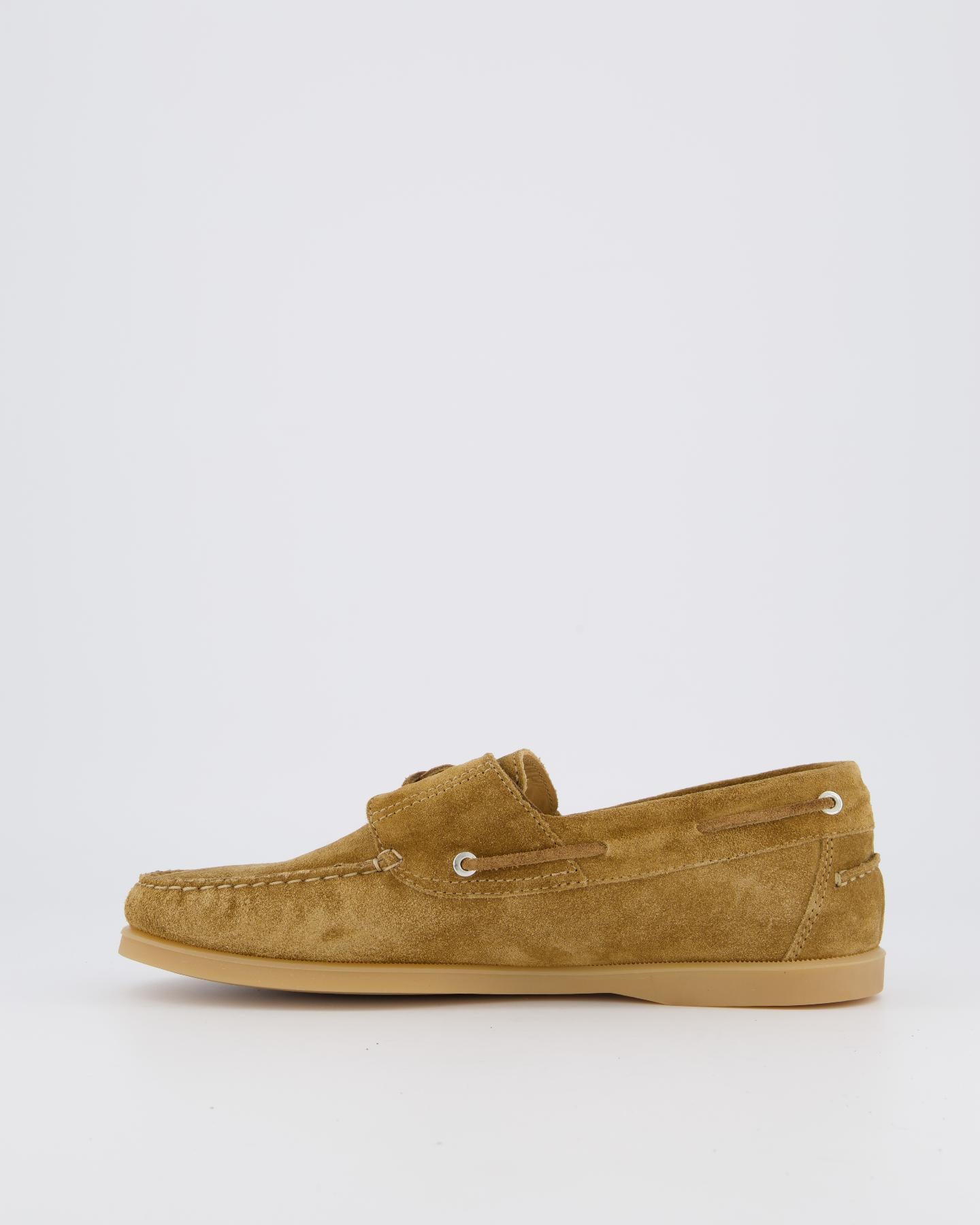 Heren Suede Boatshoe Bruin