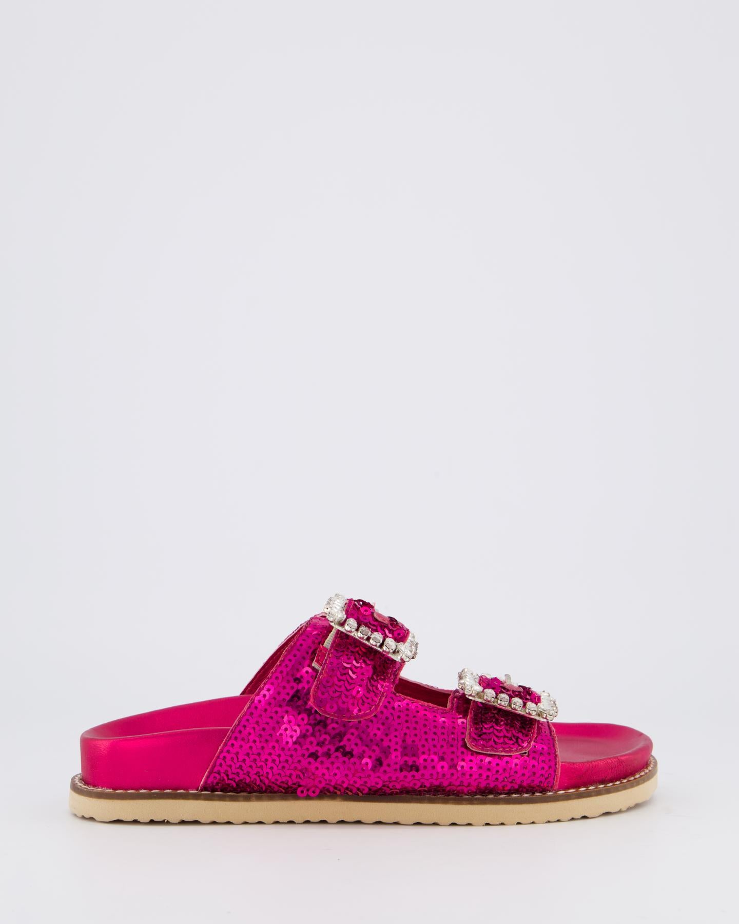 Dames Buckle Slipper Roze