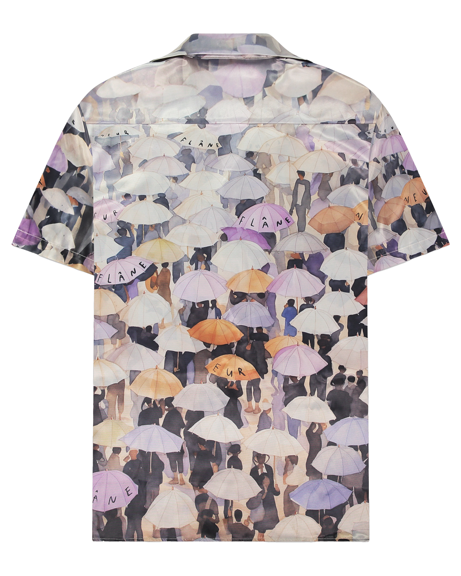 Heren Umbrella Viscose Shirt Purple