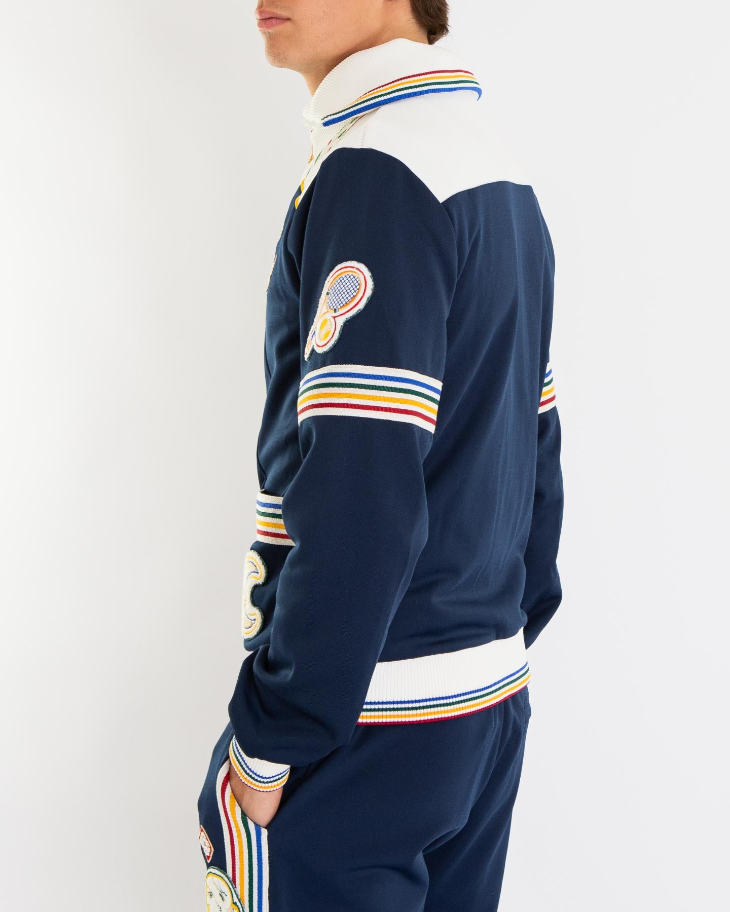 Heren Mens Varsity Track Jacket