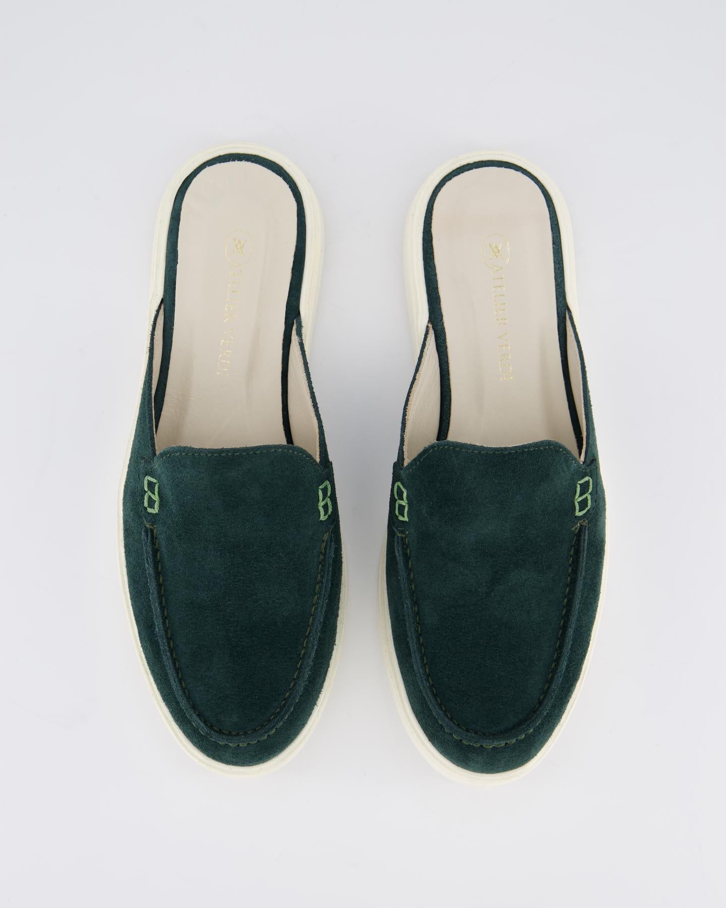 Dames Laura Slip On Sandal Pine Gree