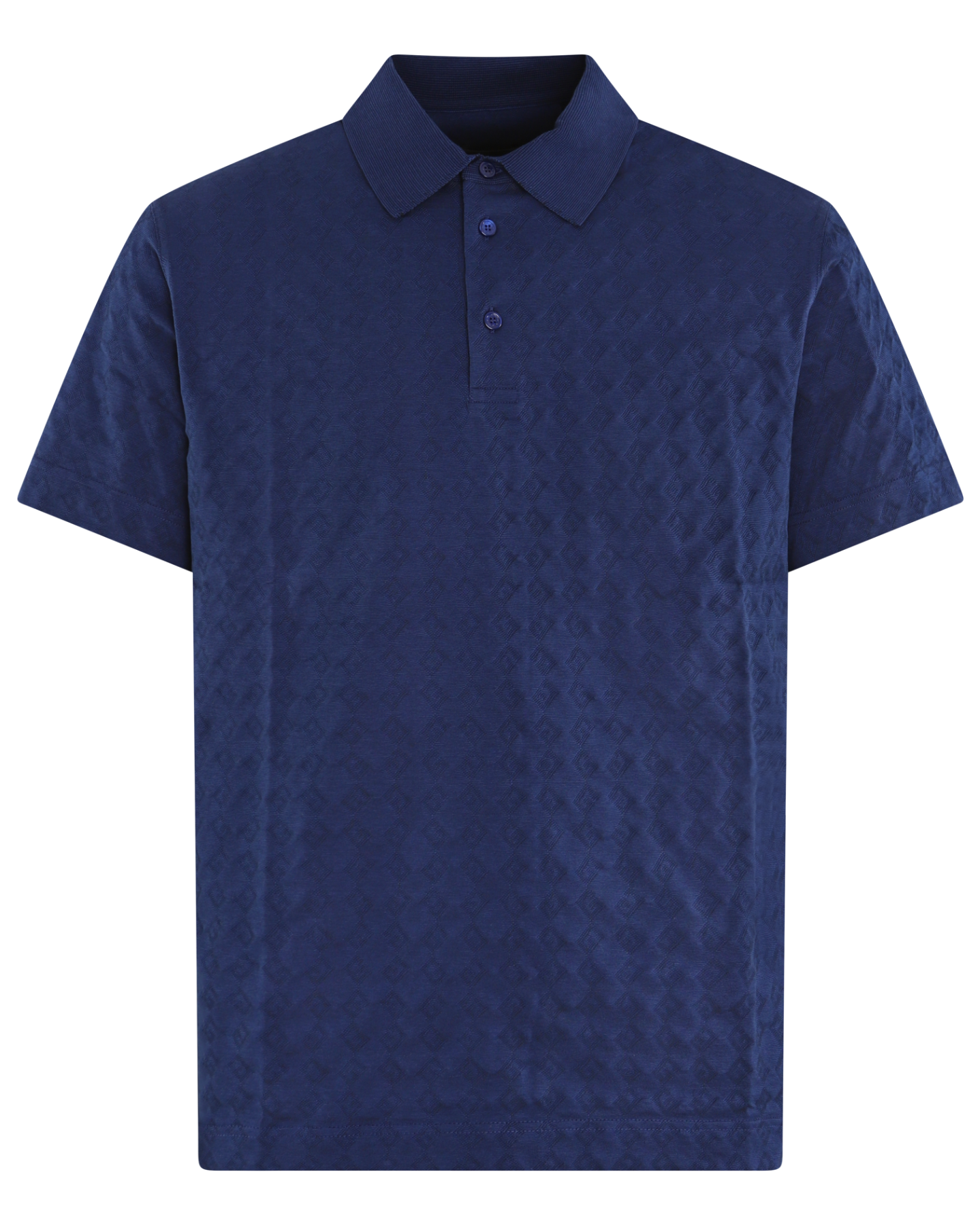 Heren 4G Jacquard Polo Blauw