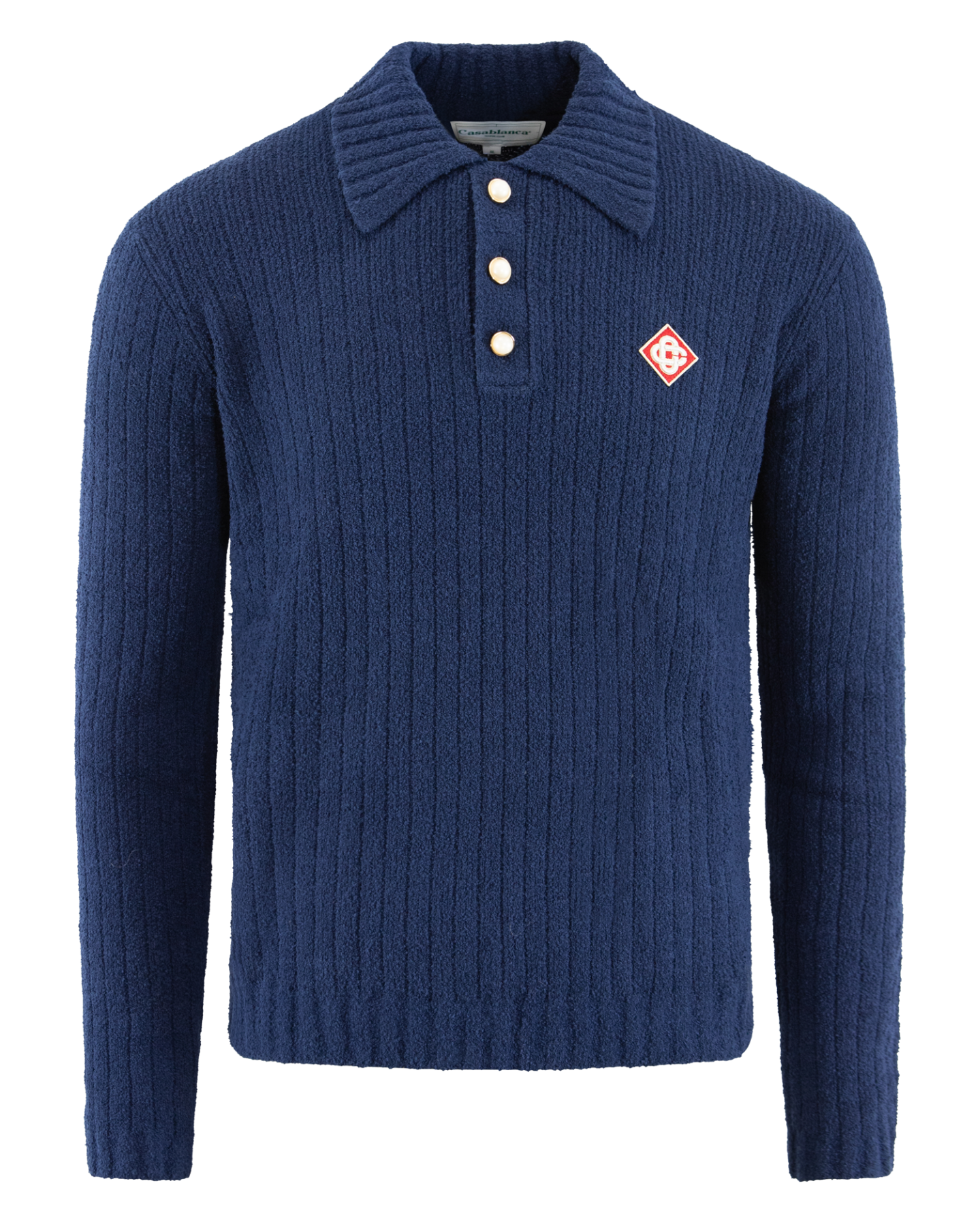 Heren Boucle L/S Polo