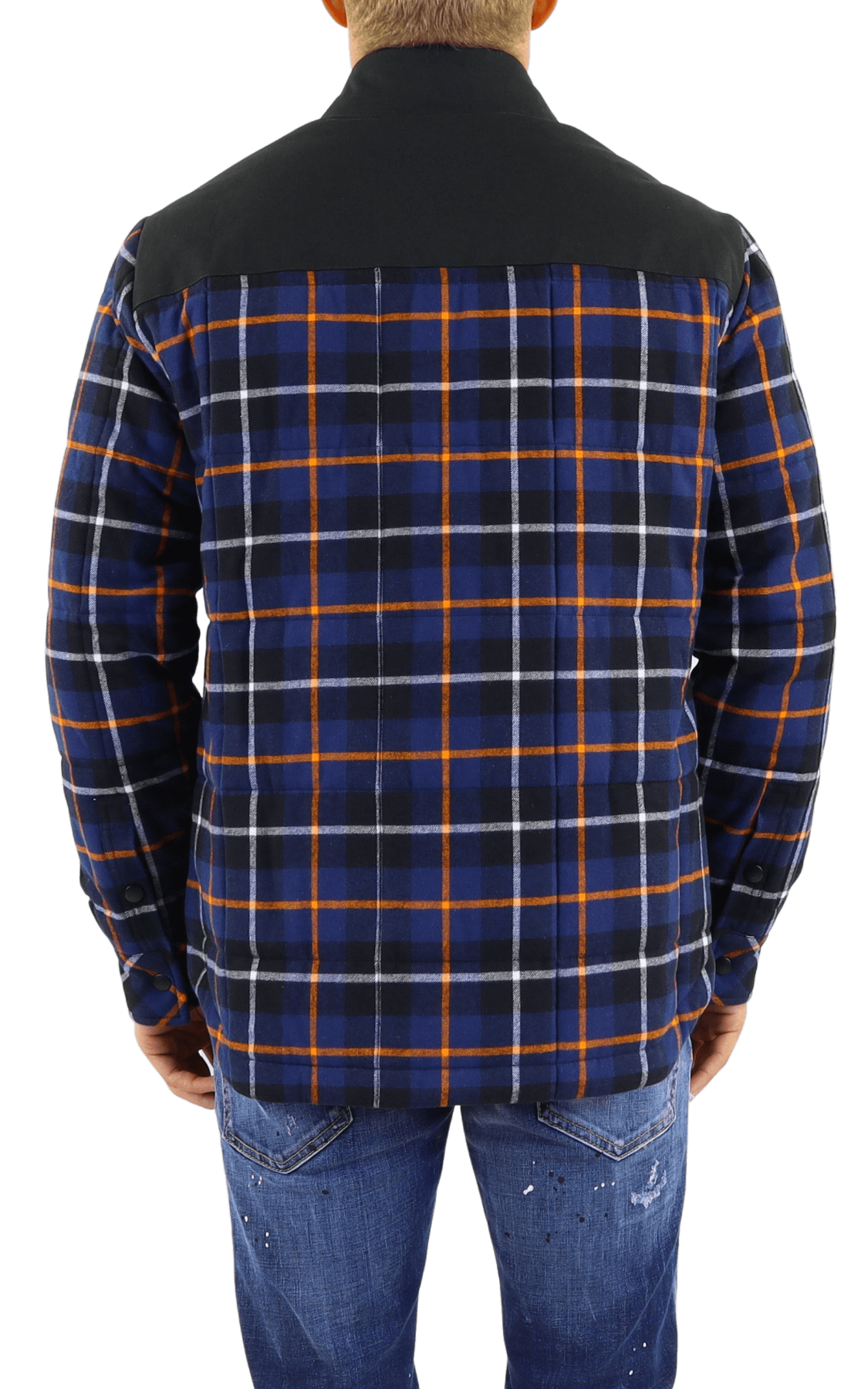 Men Cross Check padded overshirt