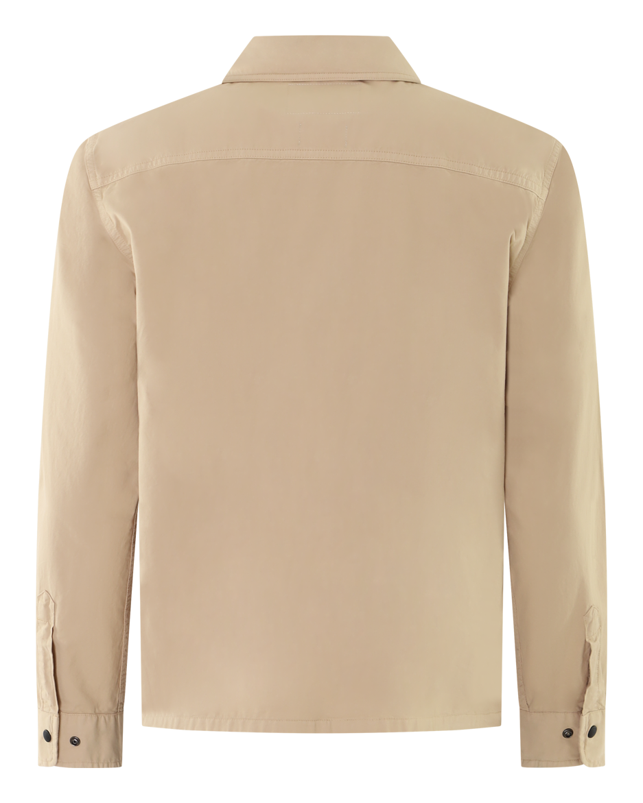 Heren Gabardine Overshirt Beige